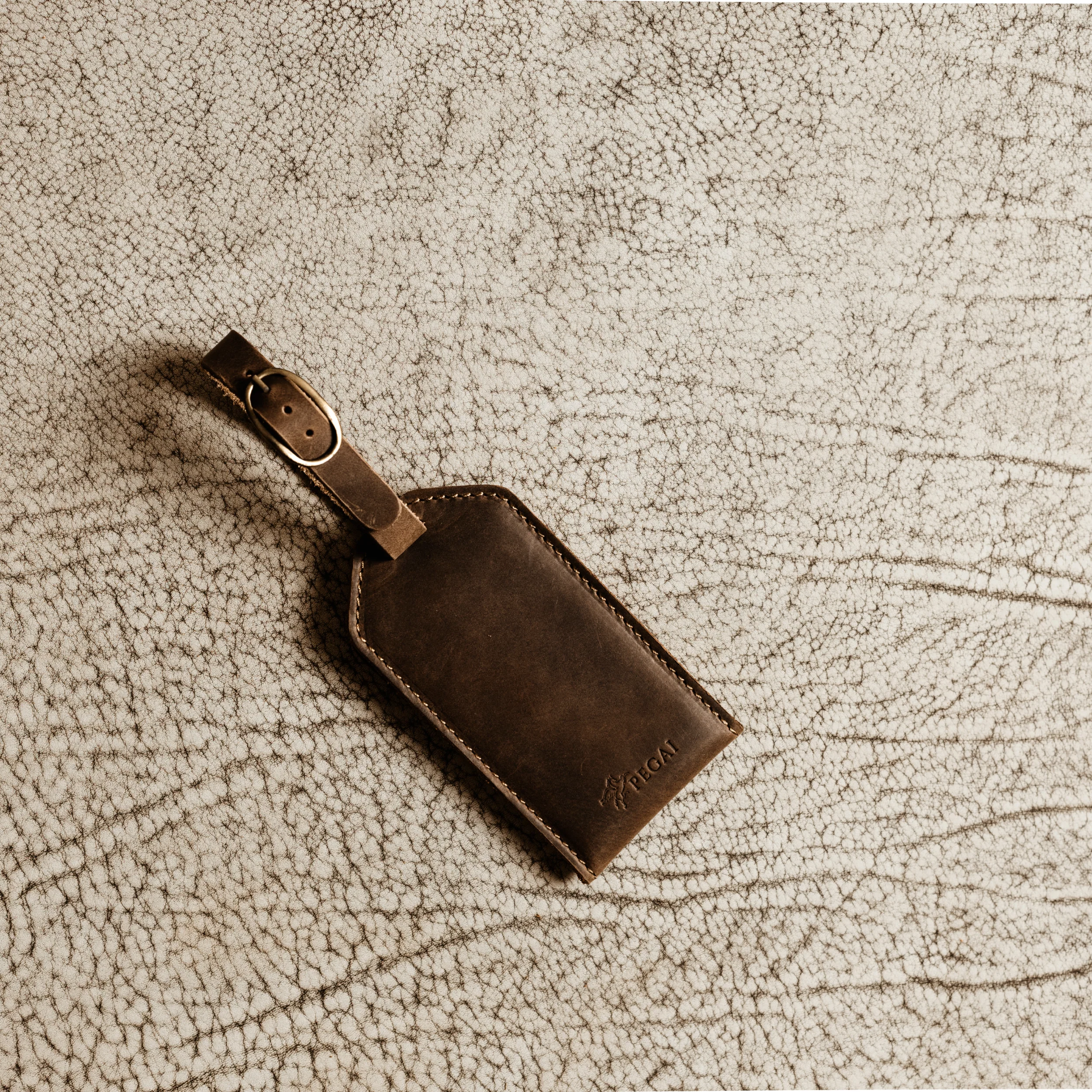 Bond Leather Luggage Tag | Chestnut Brown