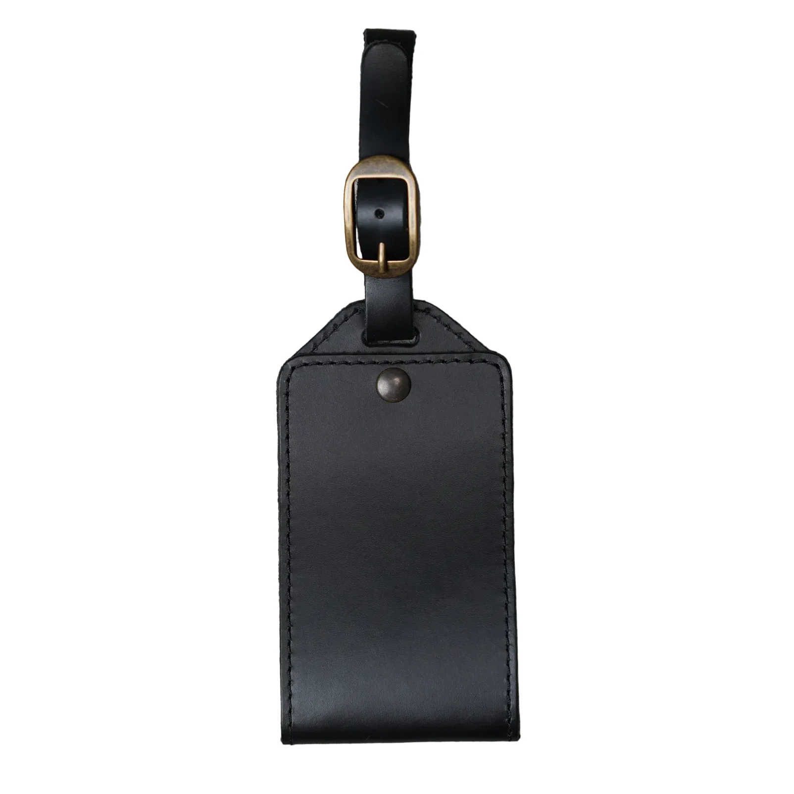 Bond Leather Luggage Tag | Dual Tone Black