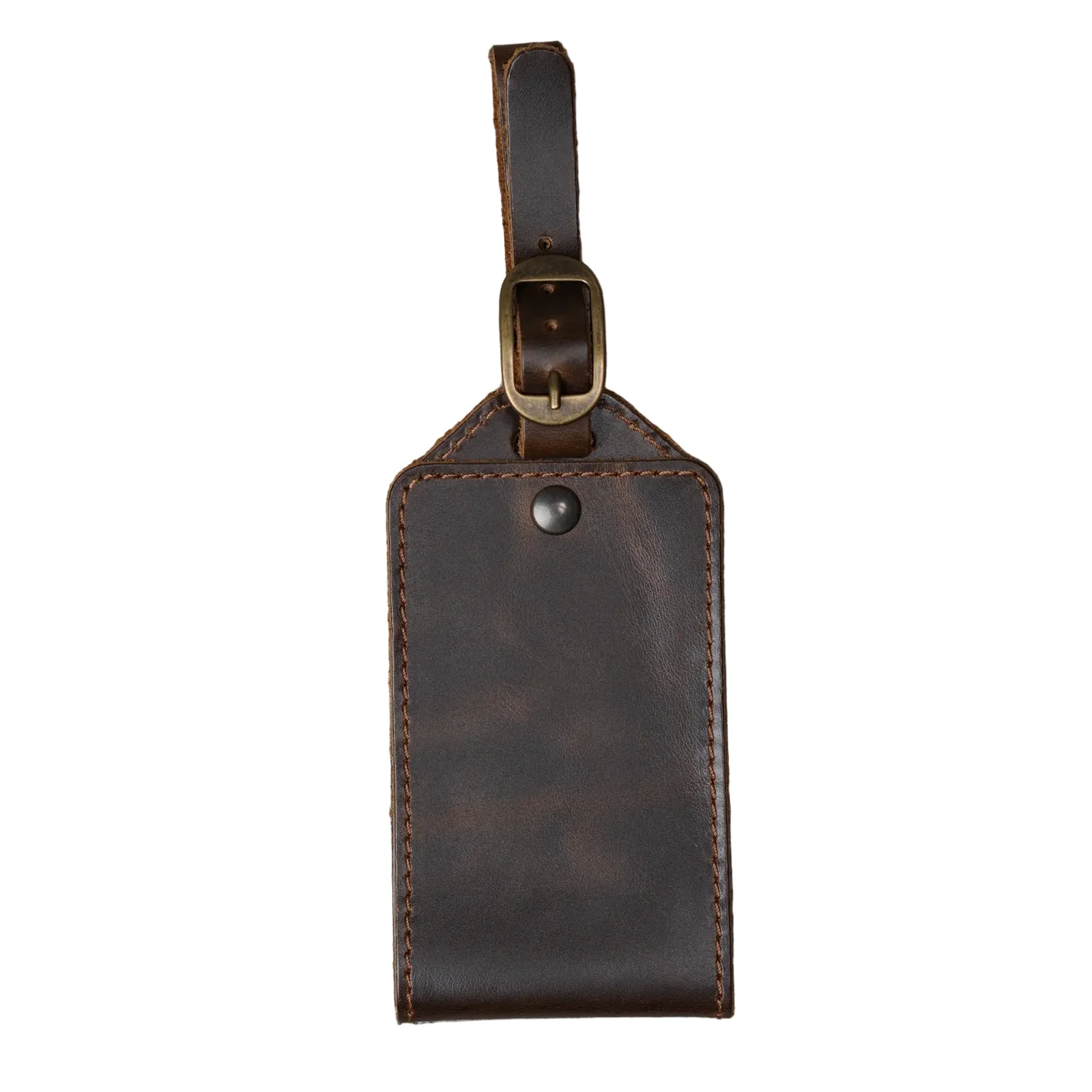 Bond Leather Luggage Tag | Dual Tone Coffee
