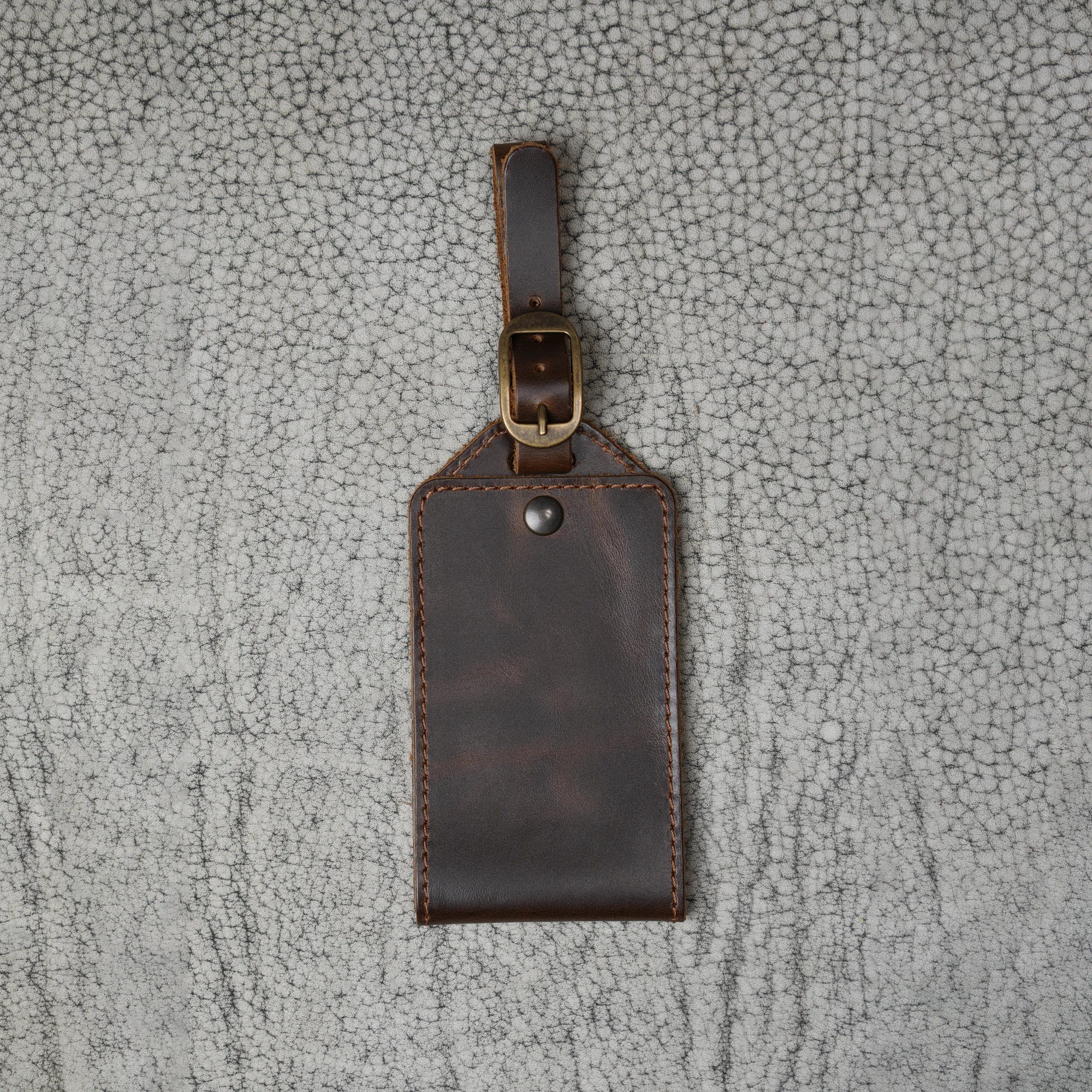 Bond Leather Luggage Tag | Dual Tone Coffee - Image 2