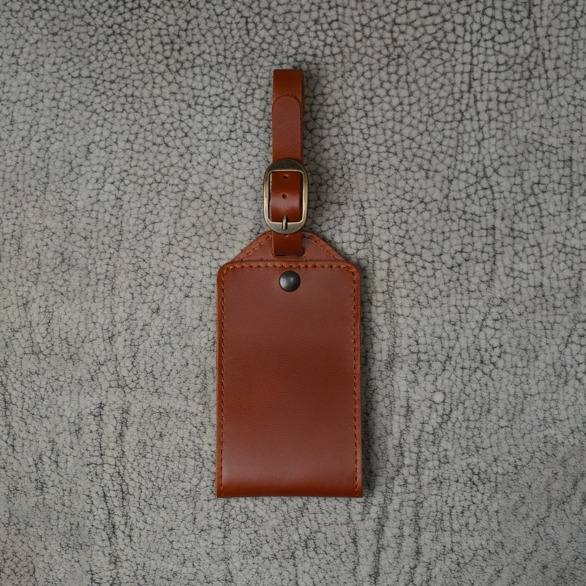 Bond Leather Luggage Tag | Dual Tone Whiskey - Image 2