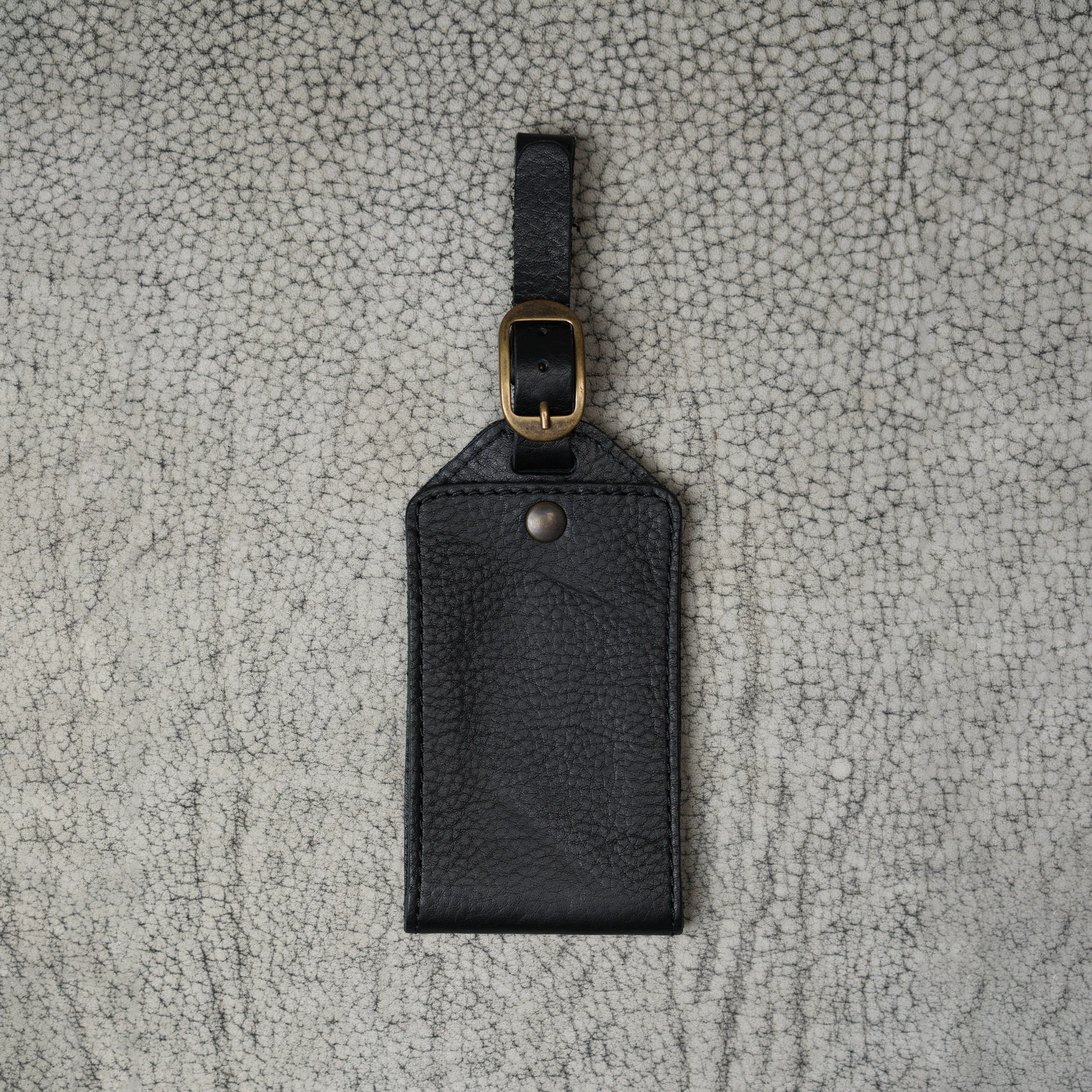 Bond Leather Luggage Tag | Dymnos Black - Image 2