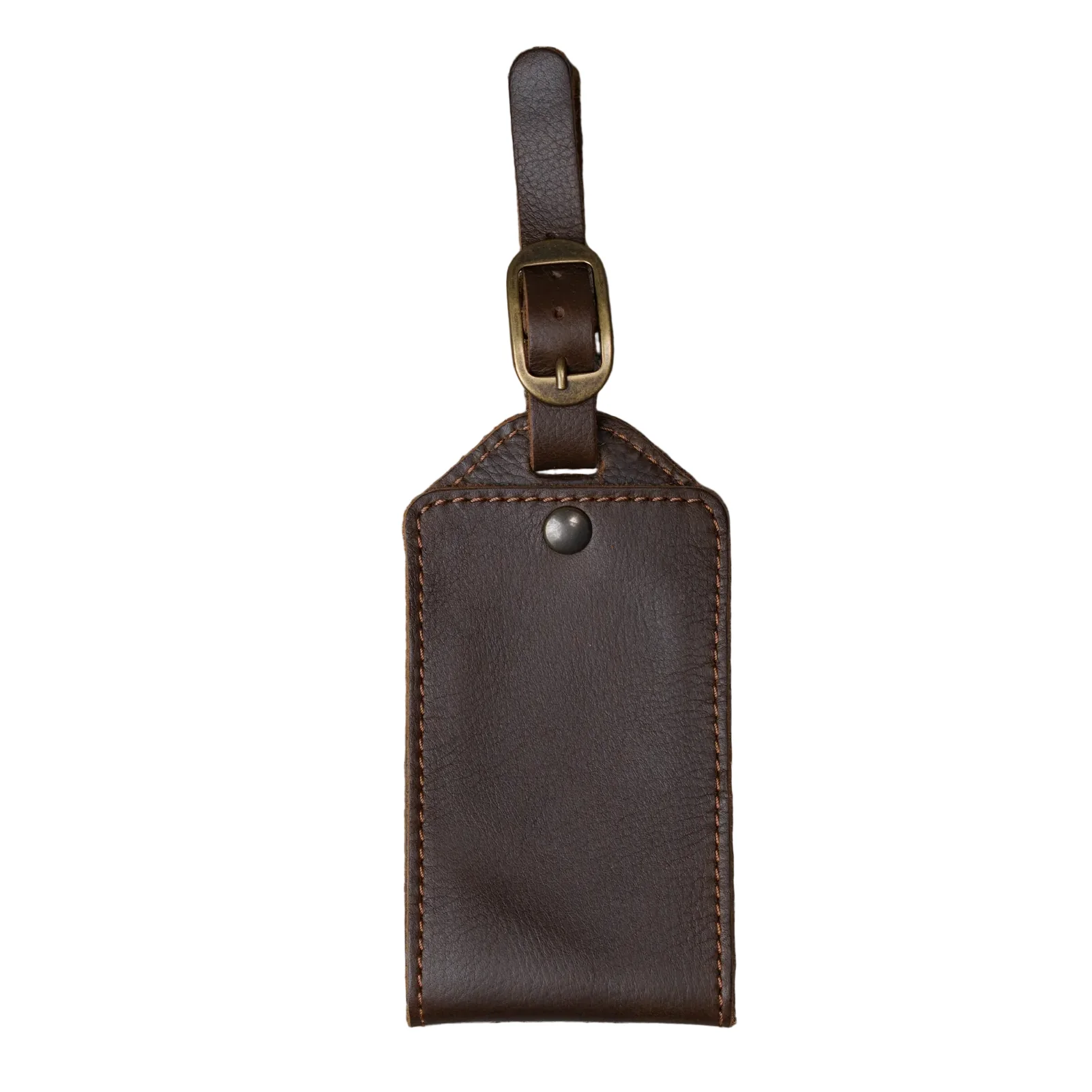 Bond Leather Luggage Tag | Dymnos Brown