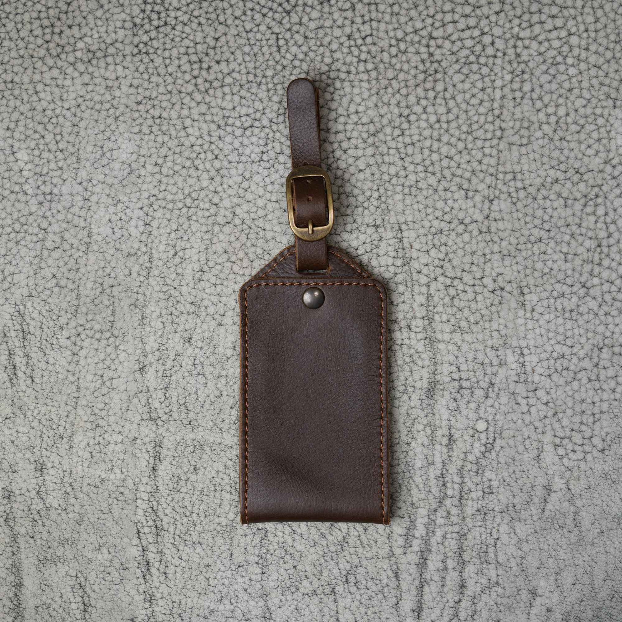 Bond Leather Luggage Tag | Dymnos Brown - Image 2