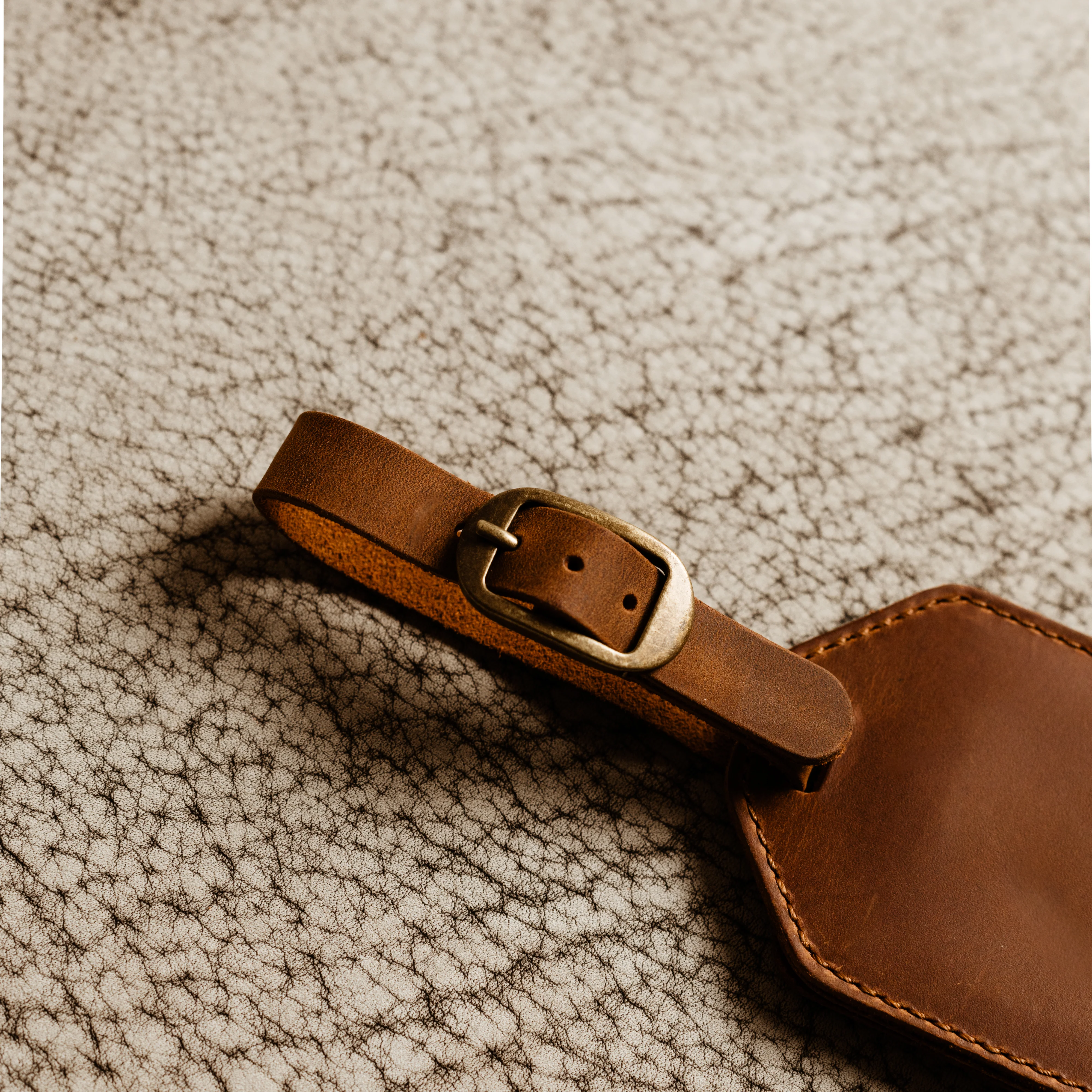 Bond Leather Luggage Tag | Mahogany Brown - Image 4