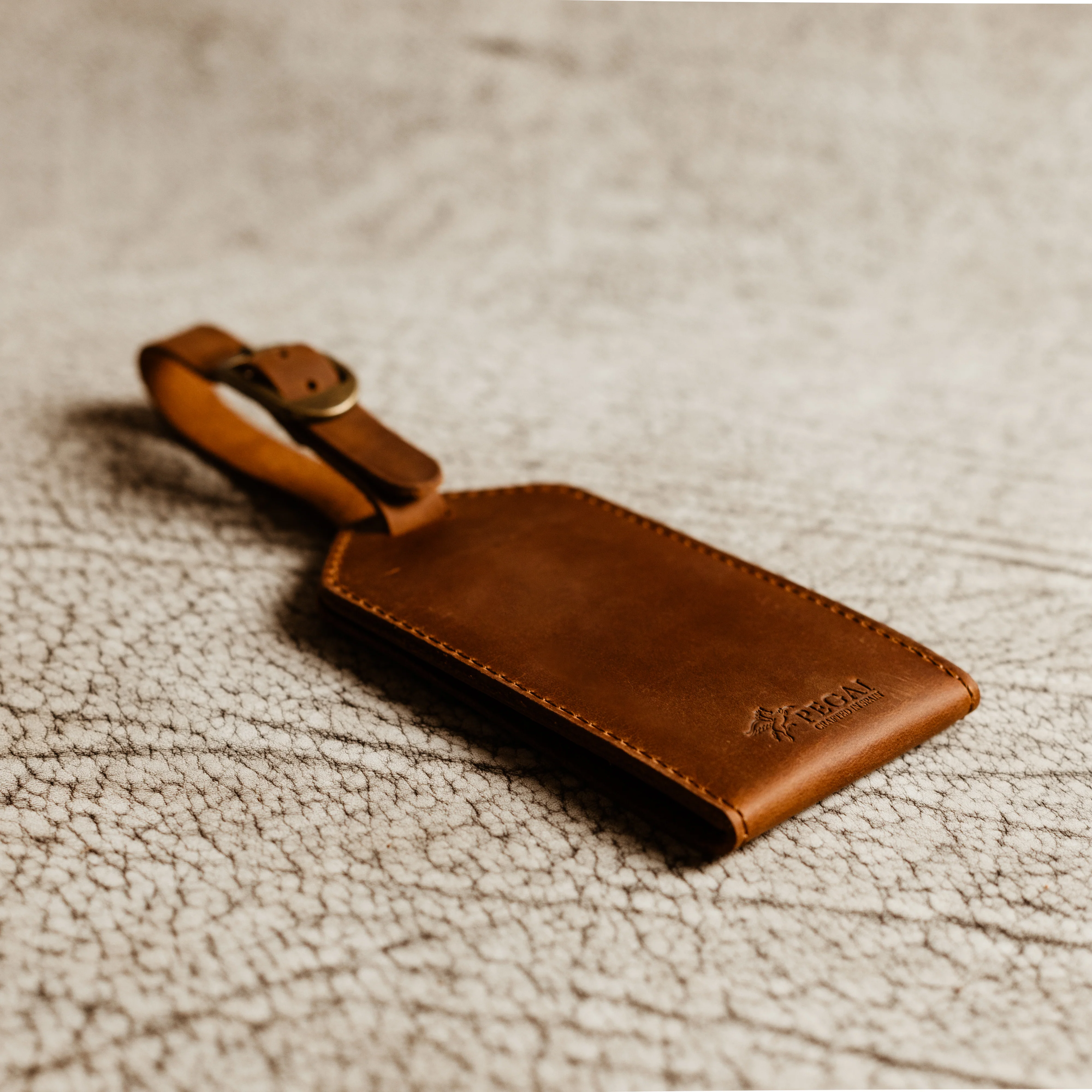 Bond Leather Luggage Tag | Mahogany Brown - Image 5