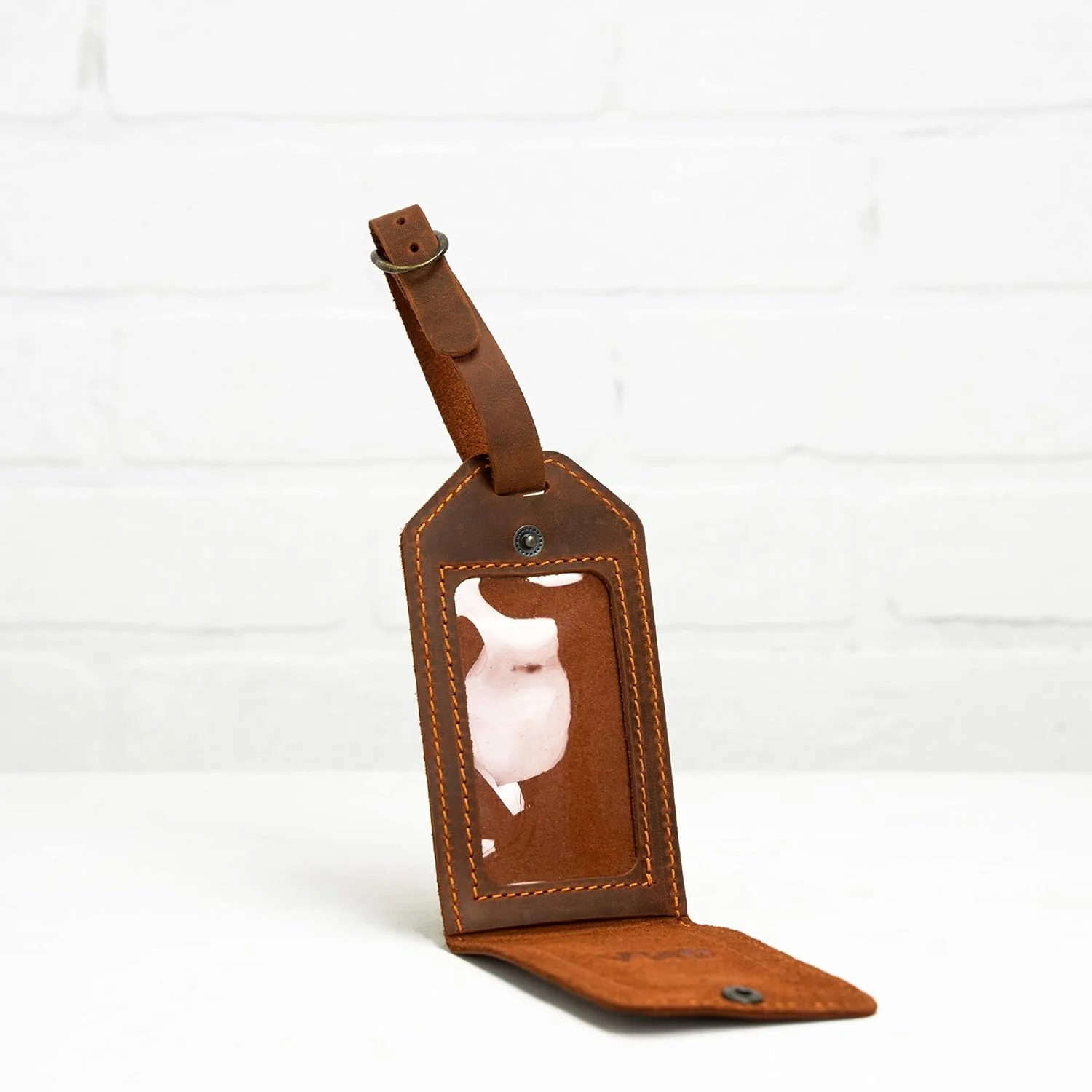 Bond Leather Luggage Tag | Mahogany Brown - Image 7