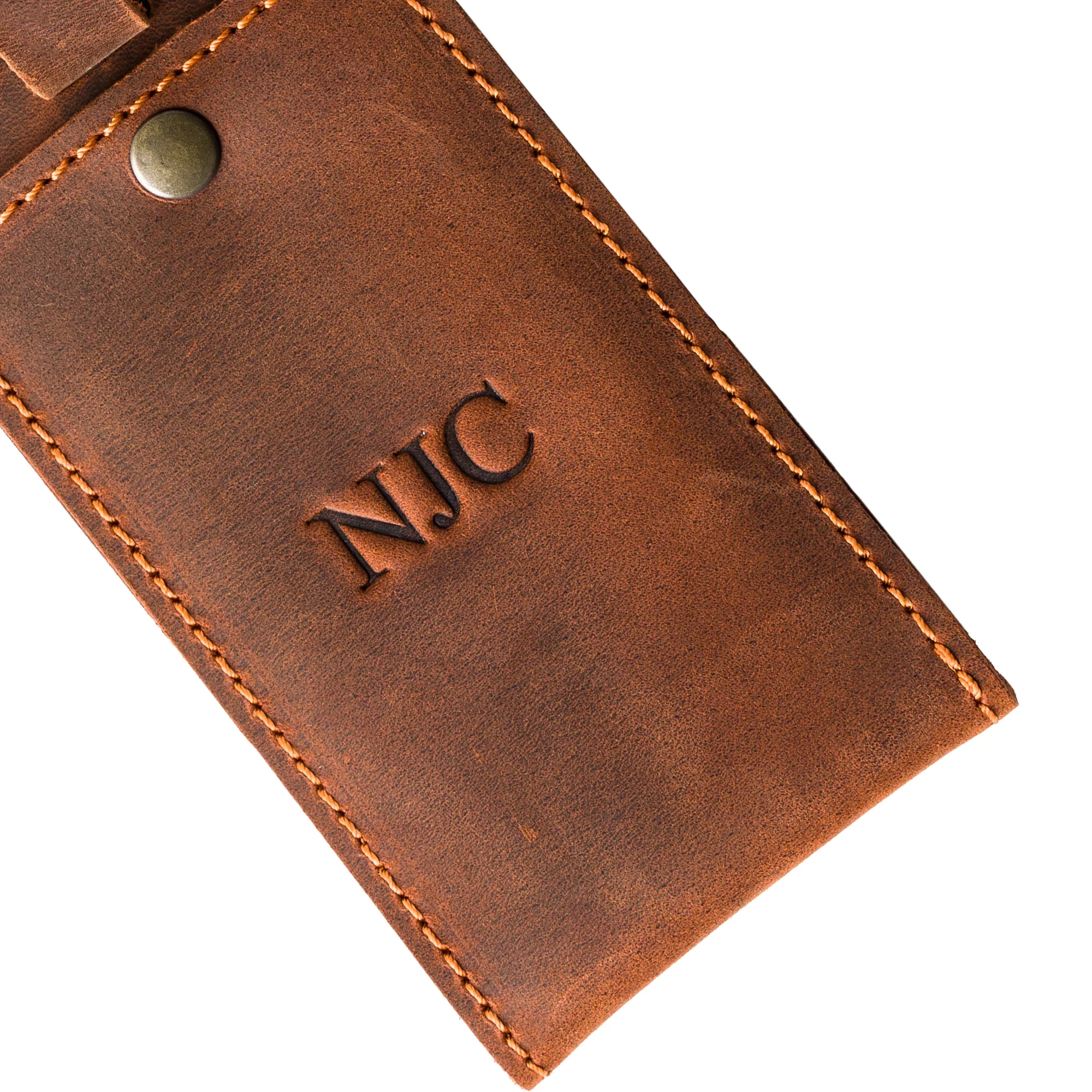 Bond Leather Luggage Tag | Mahogany Brown - Image 8