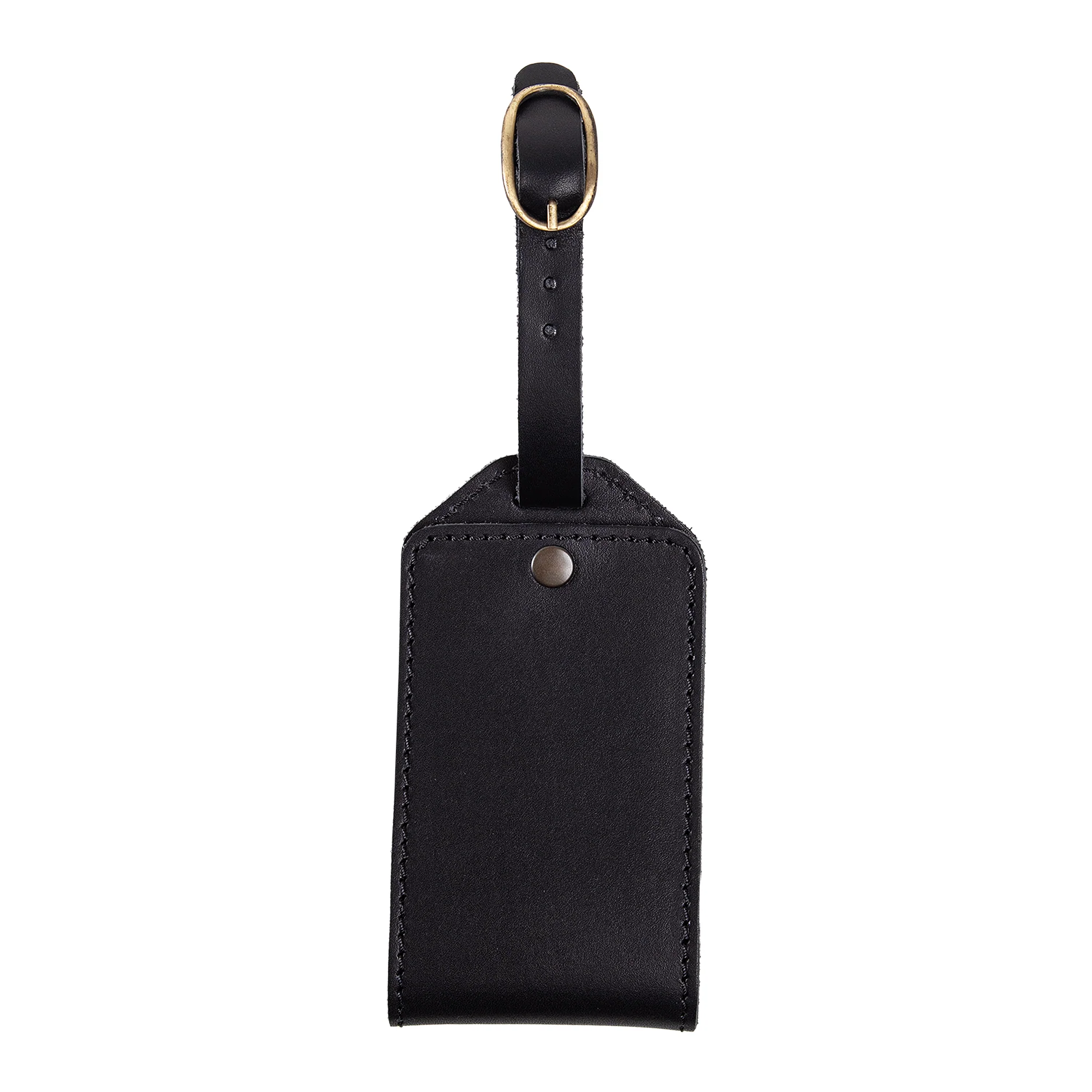 Bond Leather Luggage Tag | Maui Charcoal Black