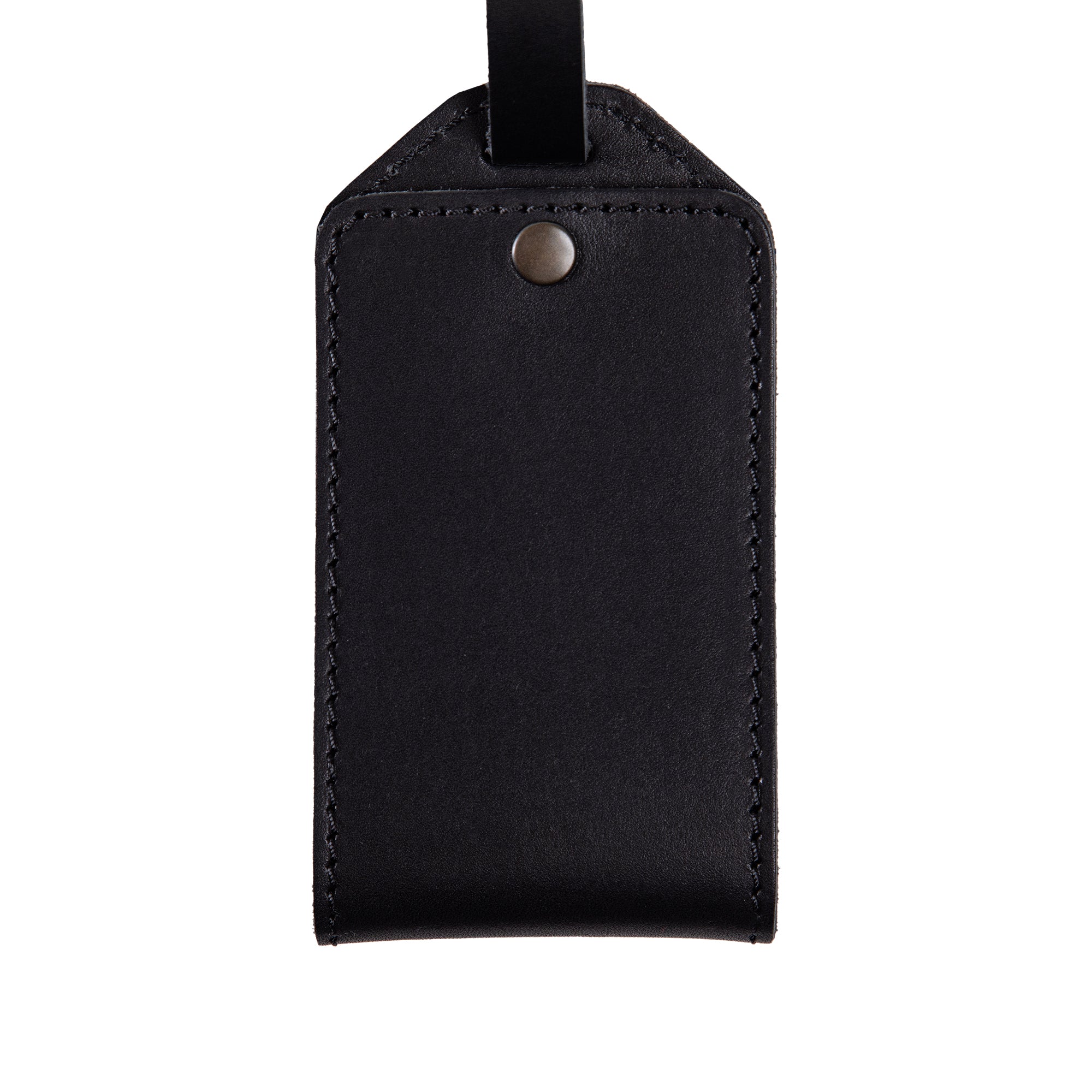 Bond Leather Luggage Tag | Maui Charcoal Black - Image 3