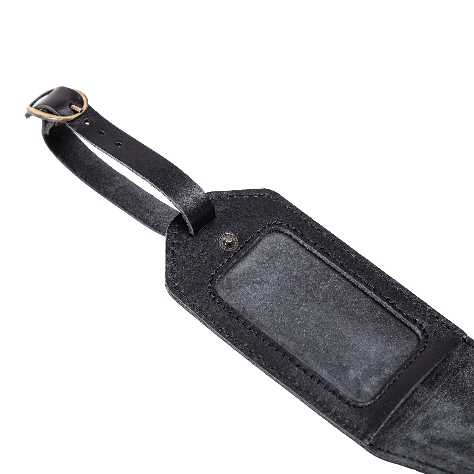 Bond Leather Luggage Tag | Maui Charcoal Black - Image 5