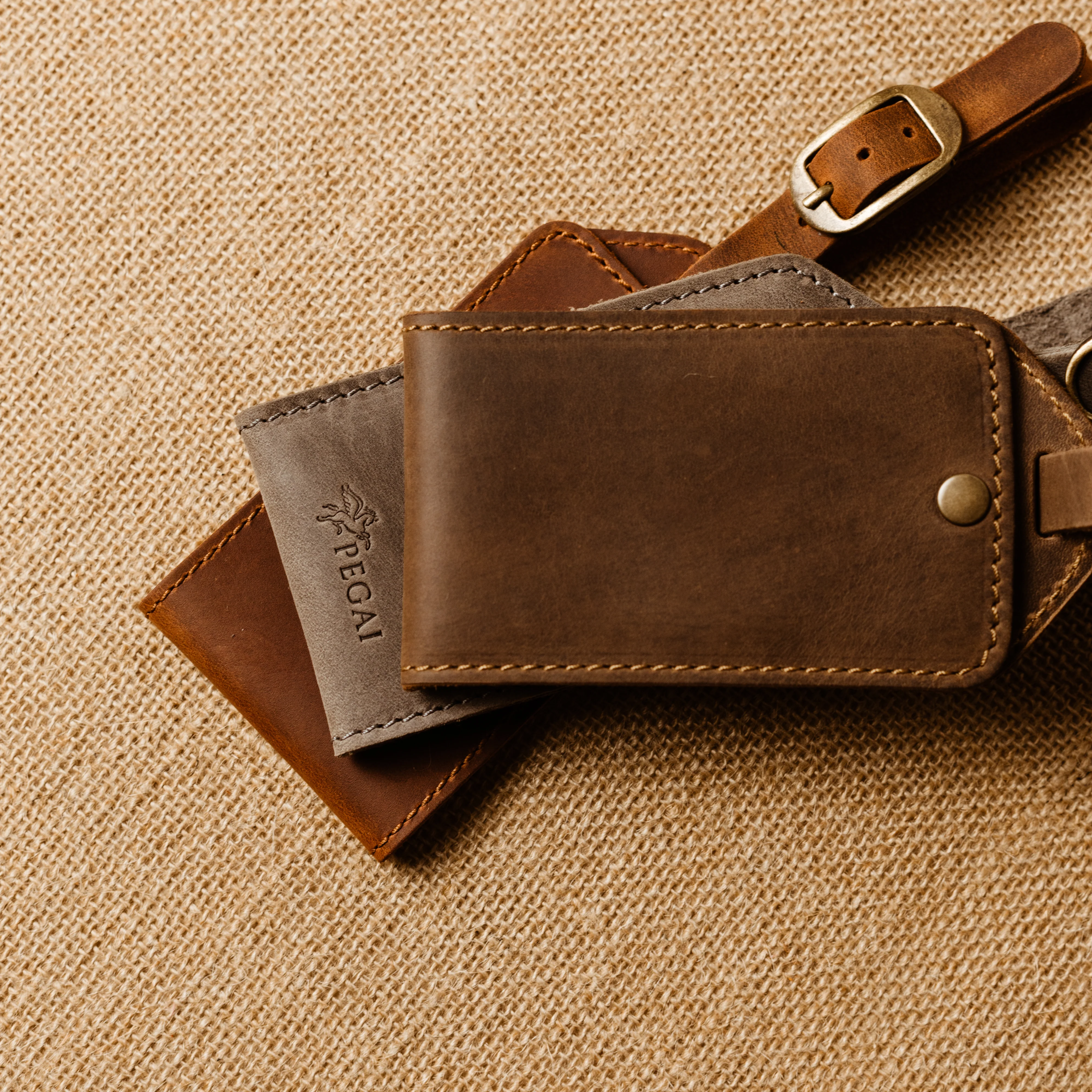 Bond Leather Luggage Tag | Sand Brown - Image 4