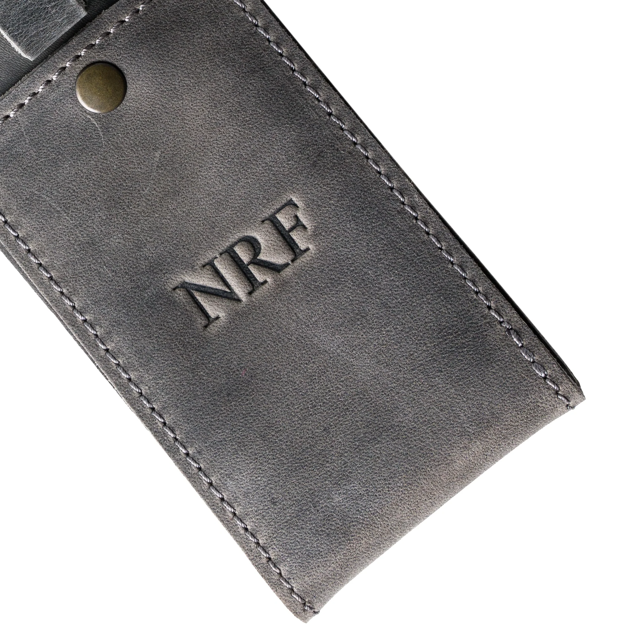 Bond Leather Luggage Tag | Rock Gray - Image 5
