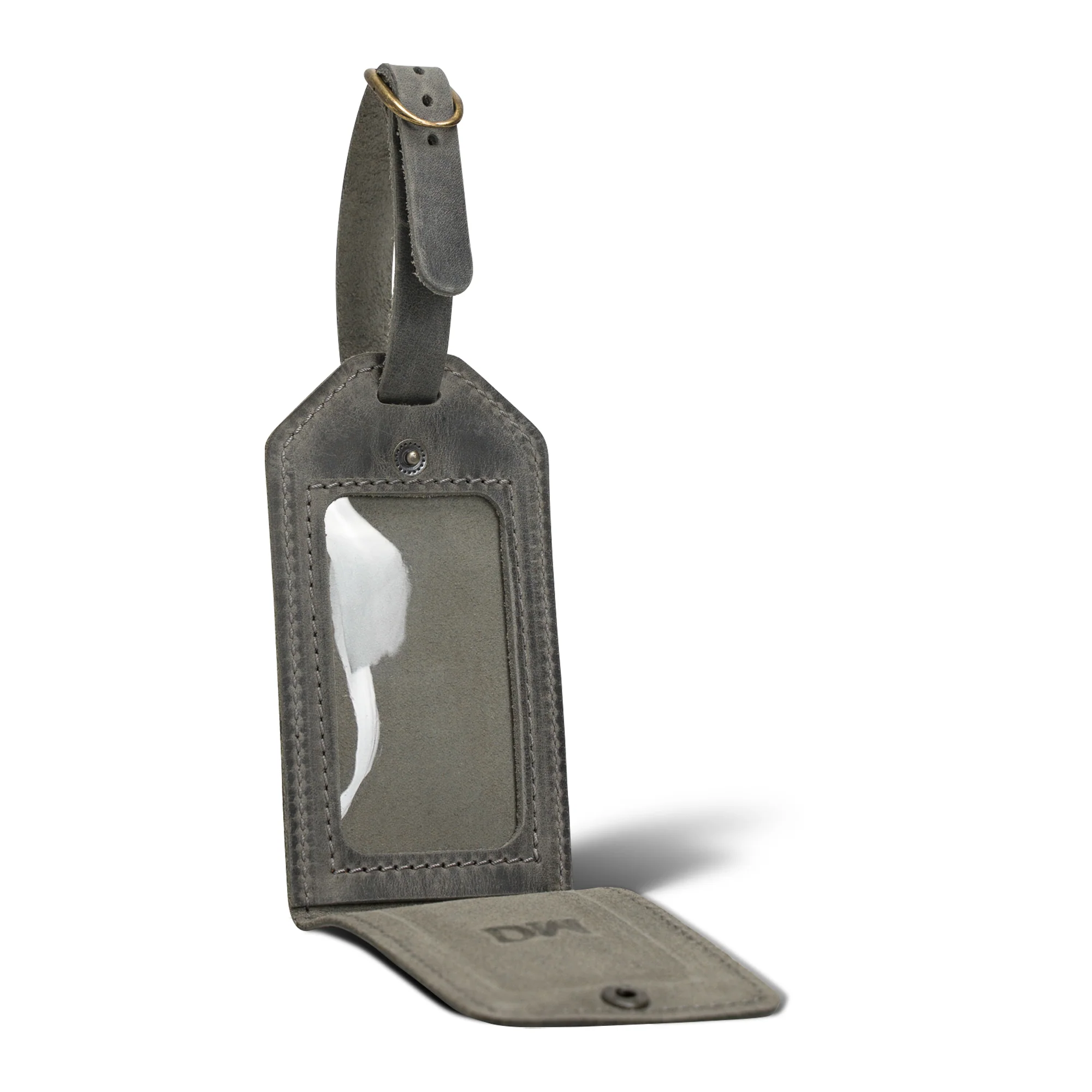 Bond Leather Luggage Tag | Rock Gray - Image 7