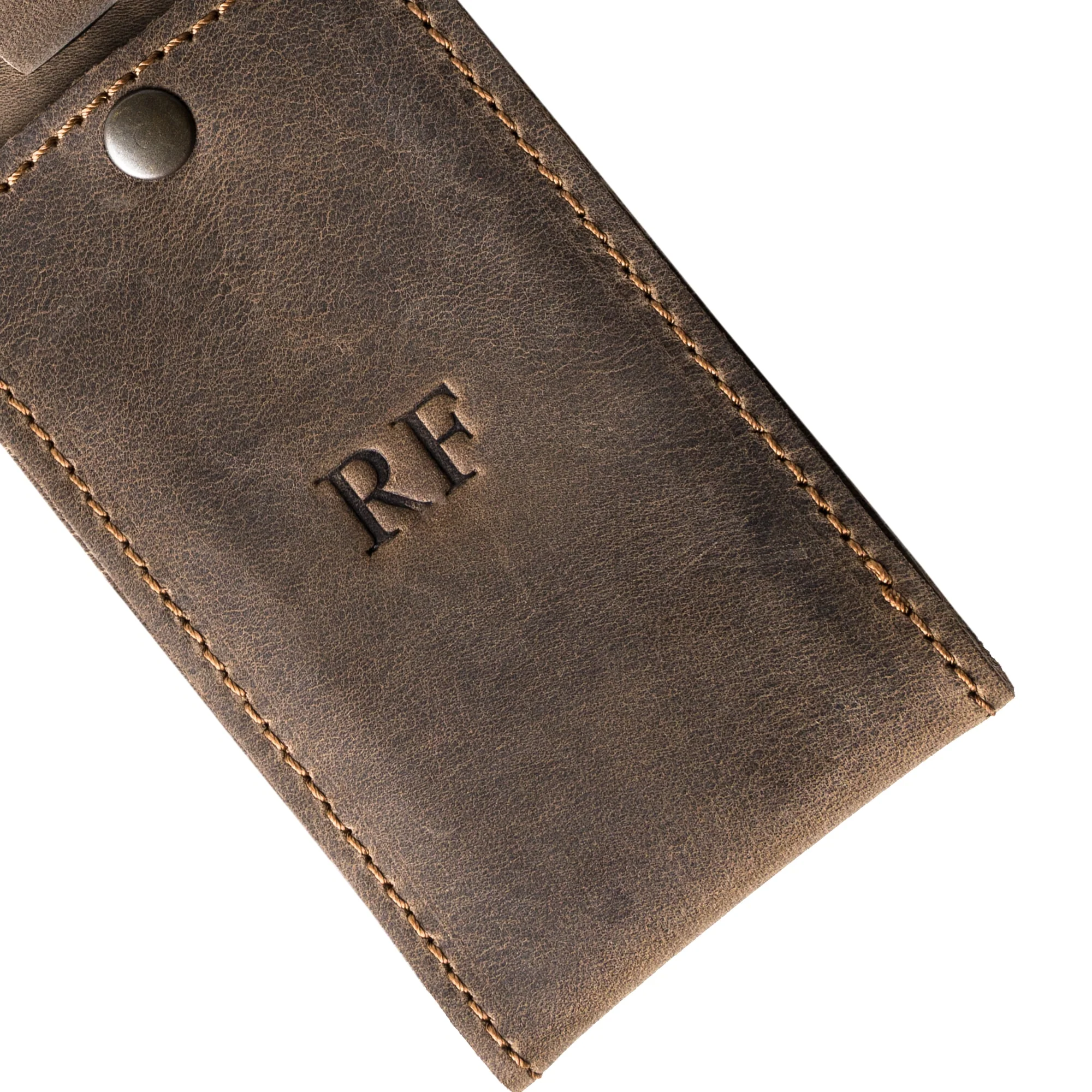 Bond Leather Luggage Tag | Sand Brown - Image 6