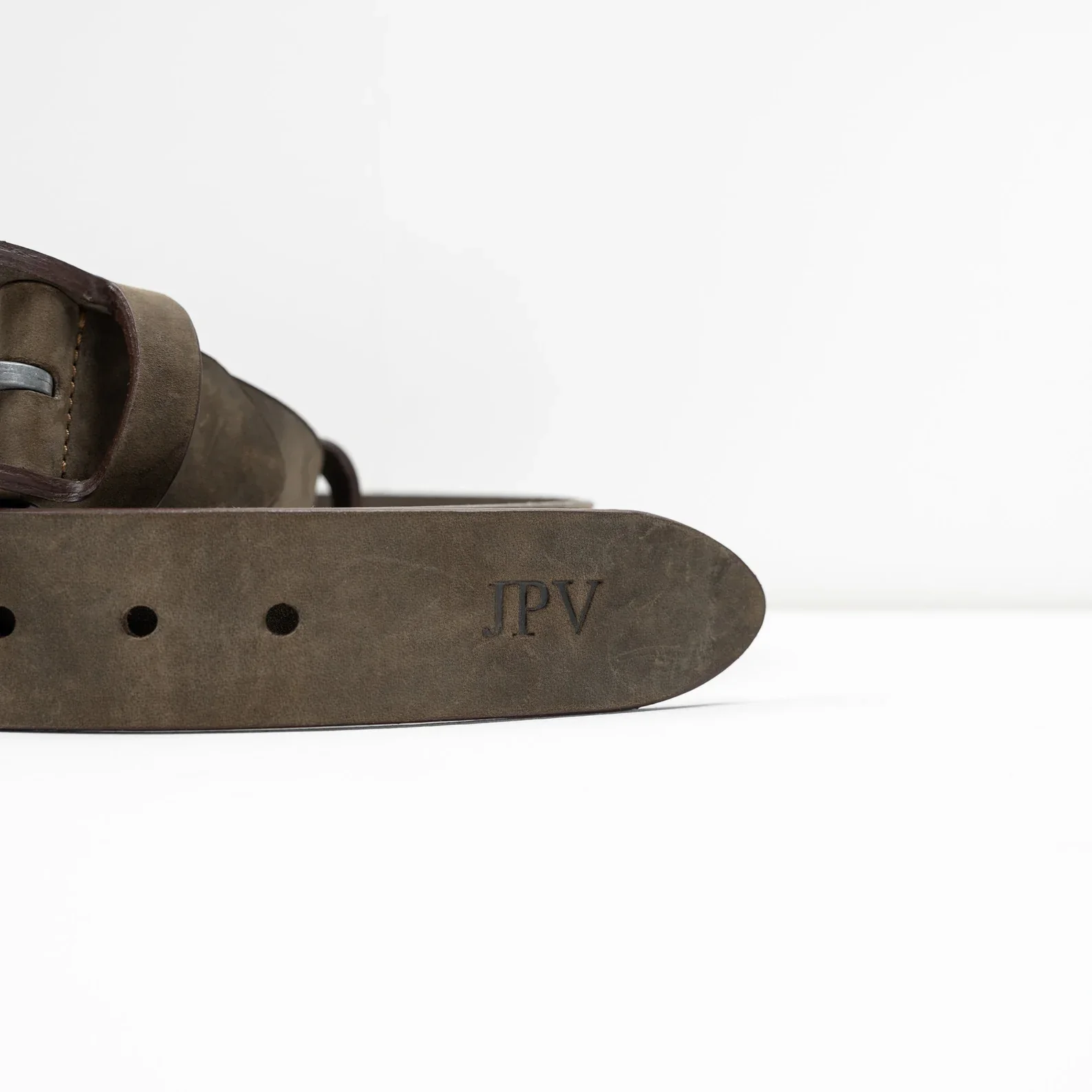 Boone Men's Leather Belt | Chestnut Brown - Image 7