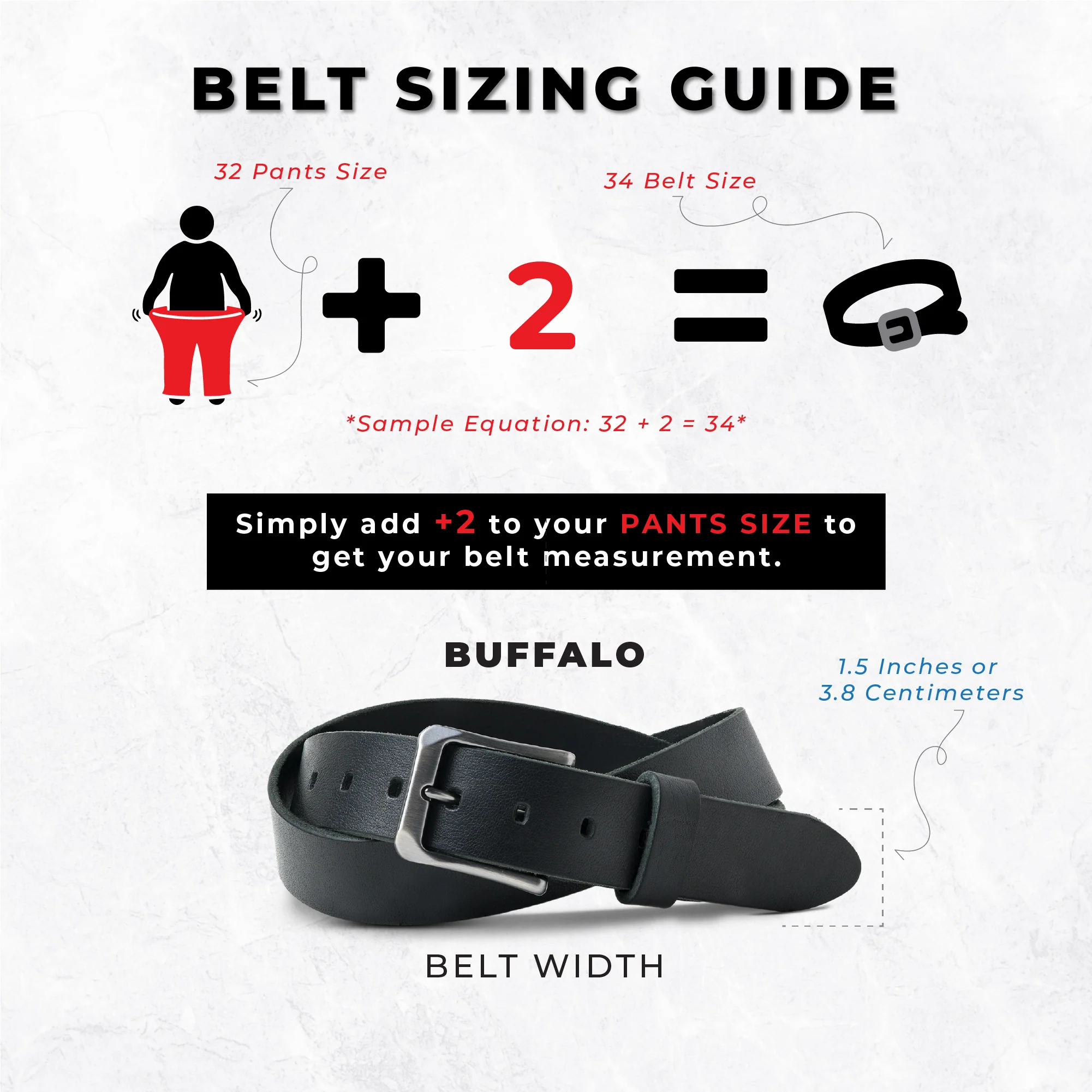 Buffalo Men's Leather Belt | Rustic Brown - Image 6