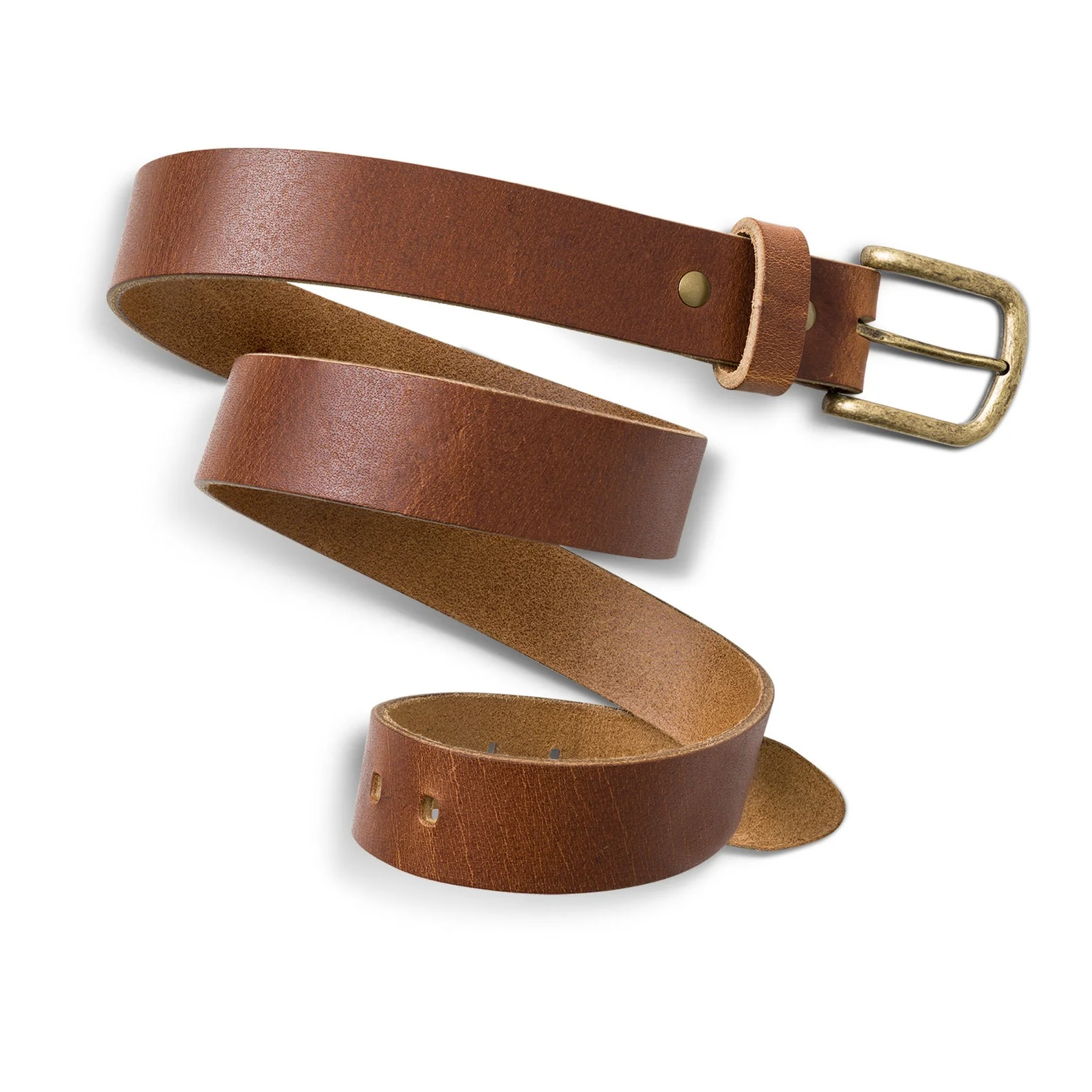 Buffalo Men's Leather Belt | Saddle Brown - Image 3