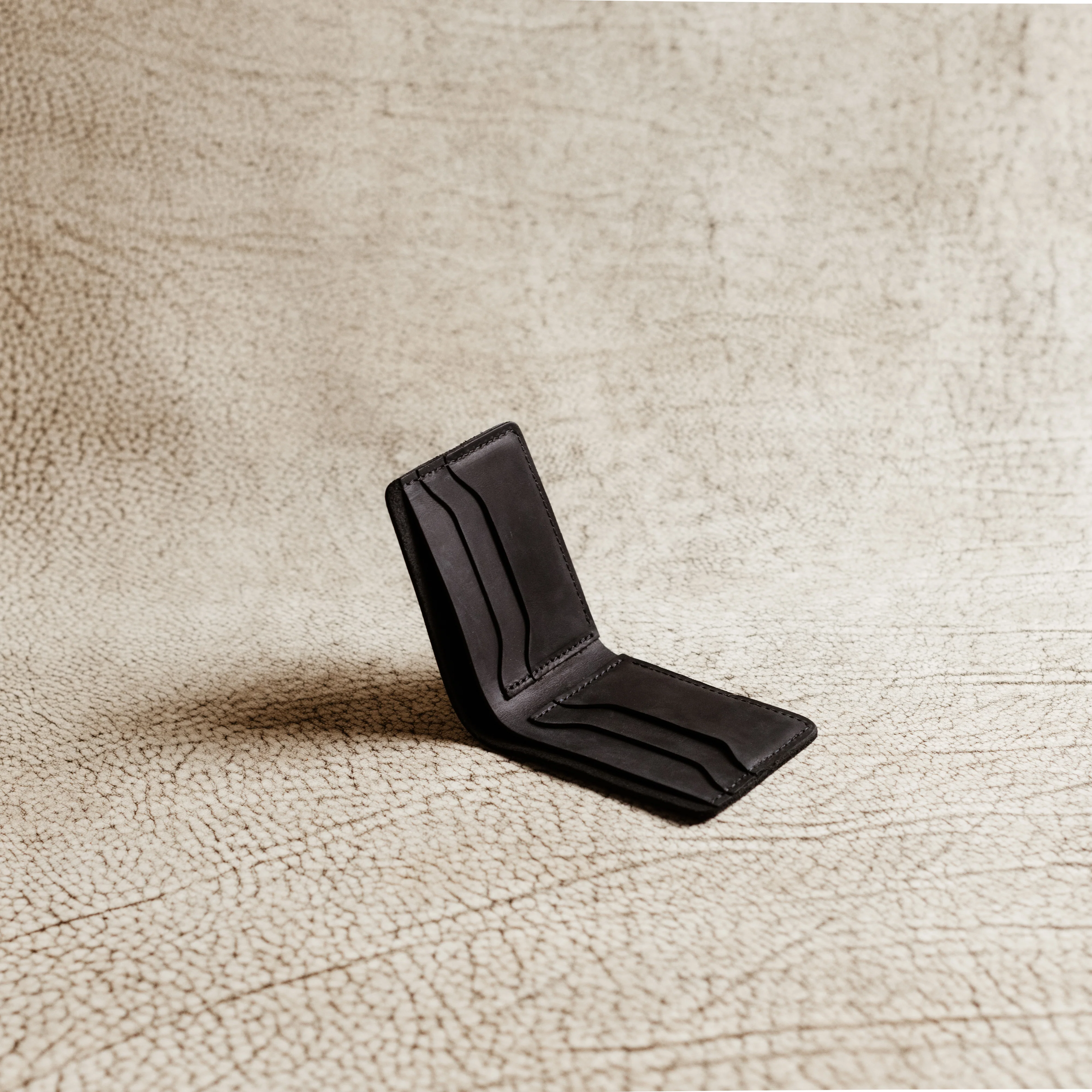 Bureau Leather Bifold Wallet | Charcoal Black - Image 5