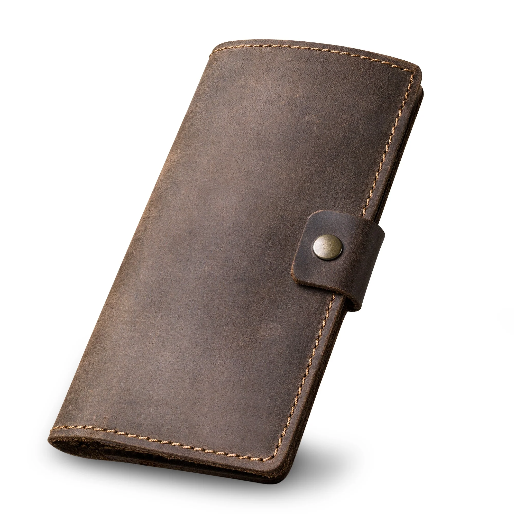 Clark Leather Checkbook Cover | Chestnut Brown - Image 3