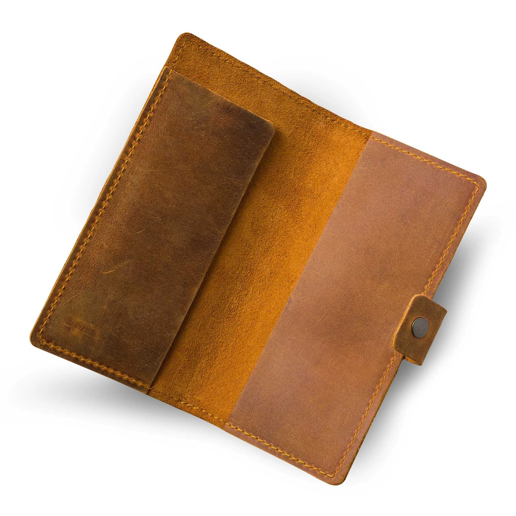 Clark Leather Checkbook Cover | Cinnamon Brown - Image 7