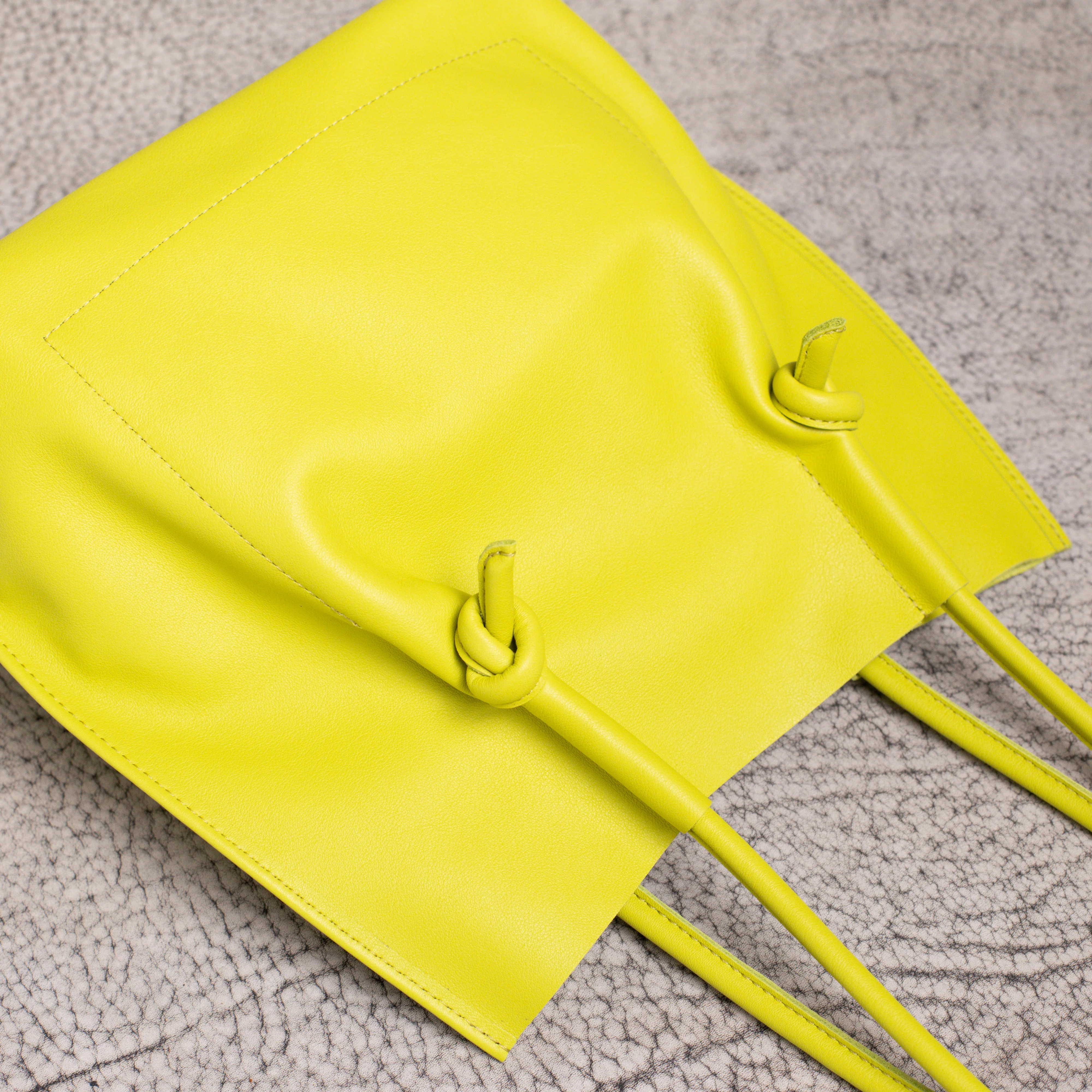 Flora Everyday Leather Tote | Silky Calf Lime - Image 6