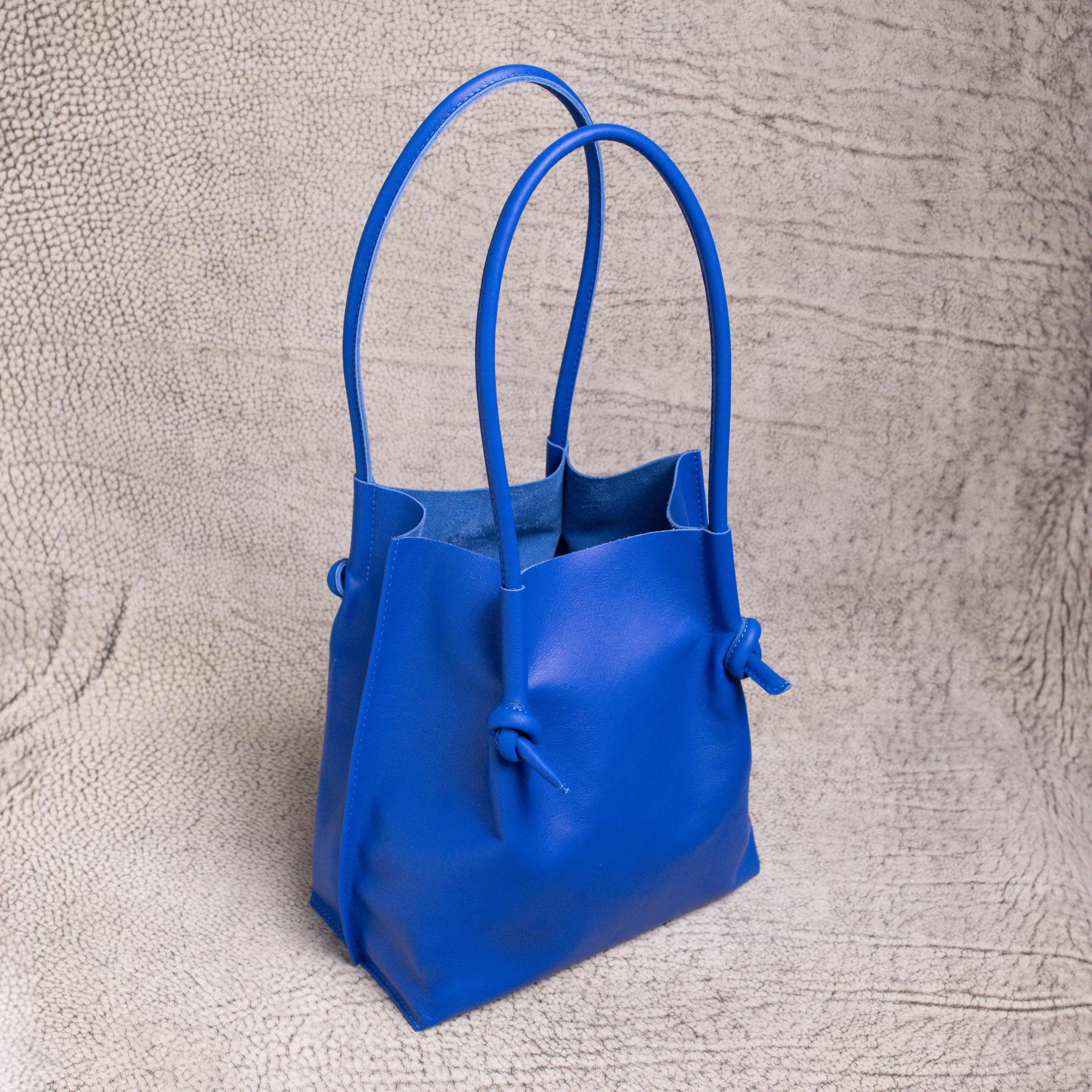 Flora Everyday Leather Tote | Smooth Calf Blue - Image 4
