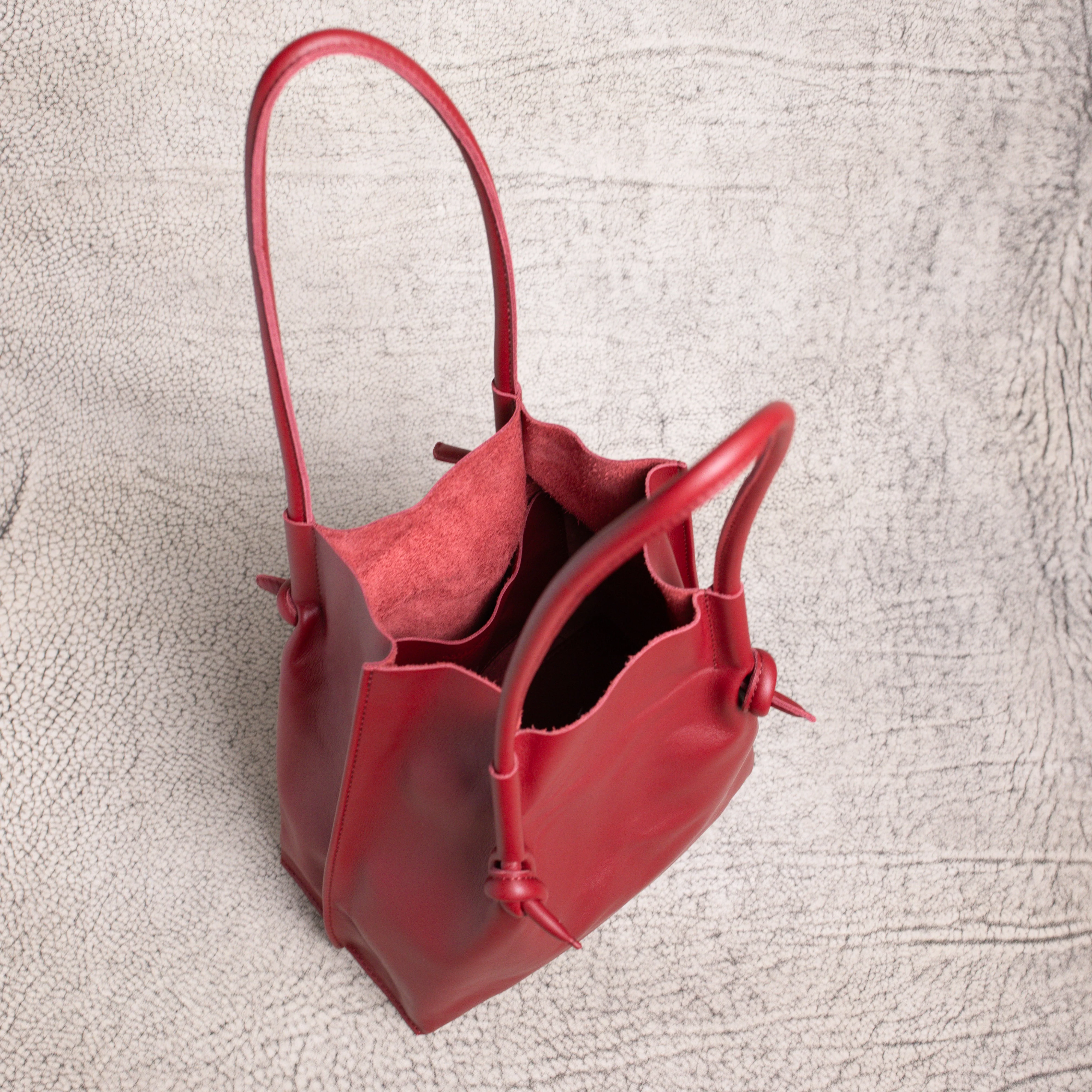 Flora Everyday Leather Tote | Smooth Calf Burgundy - Image 3