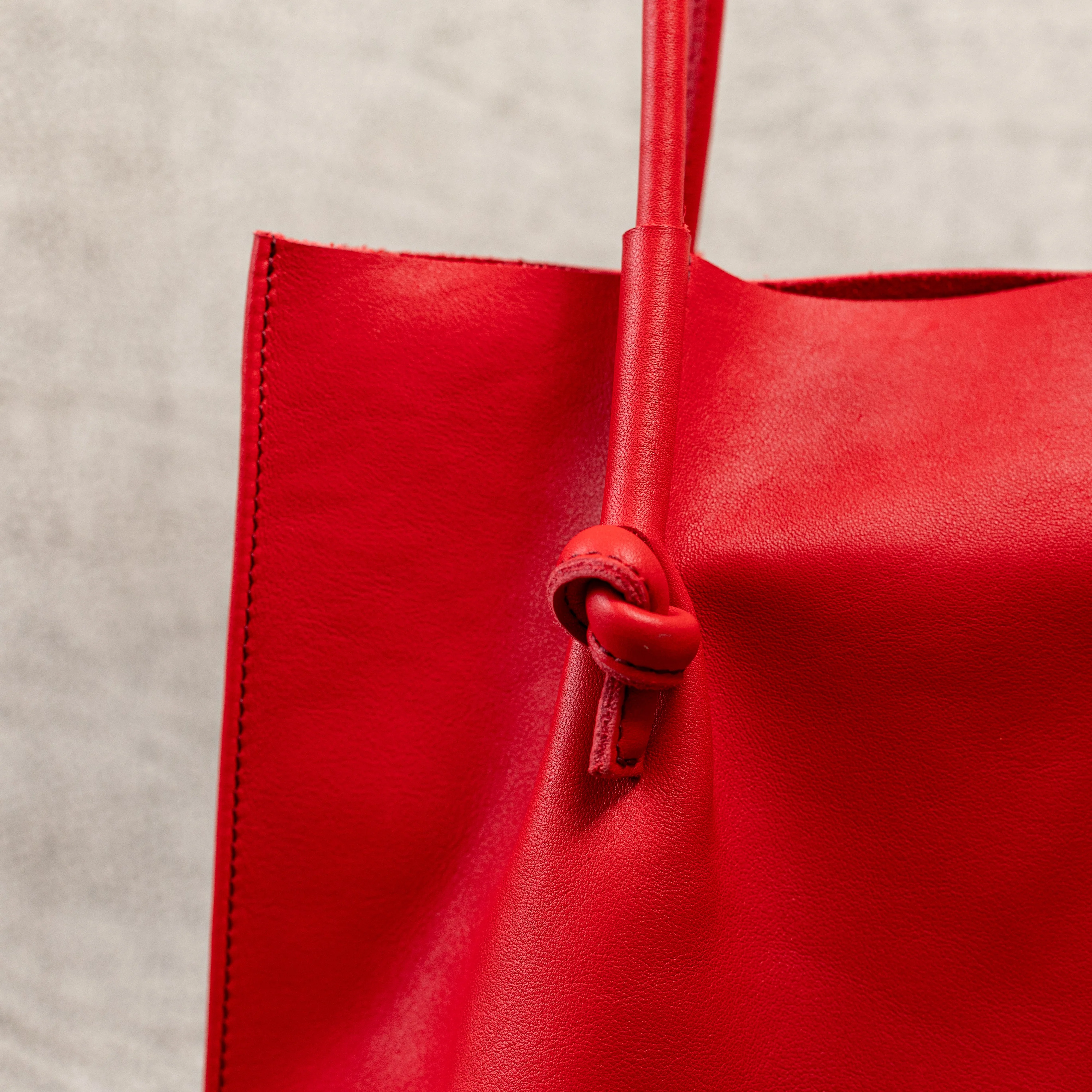 Flora Everyday Leather Tote | Smooth Calf Red - Image 4