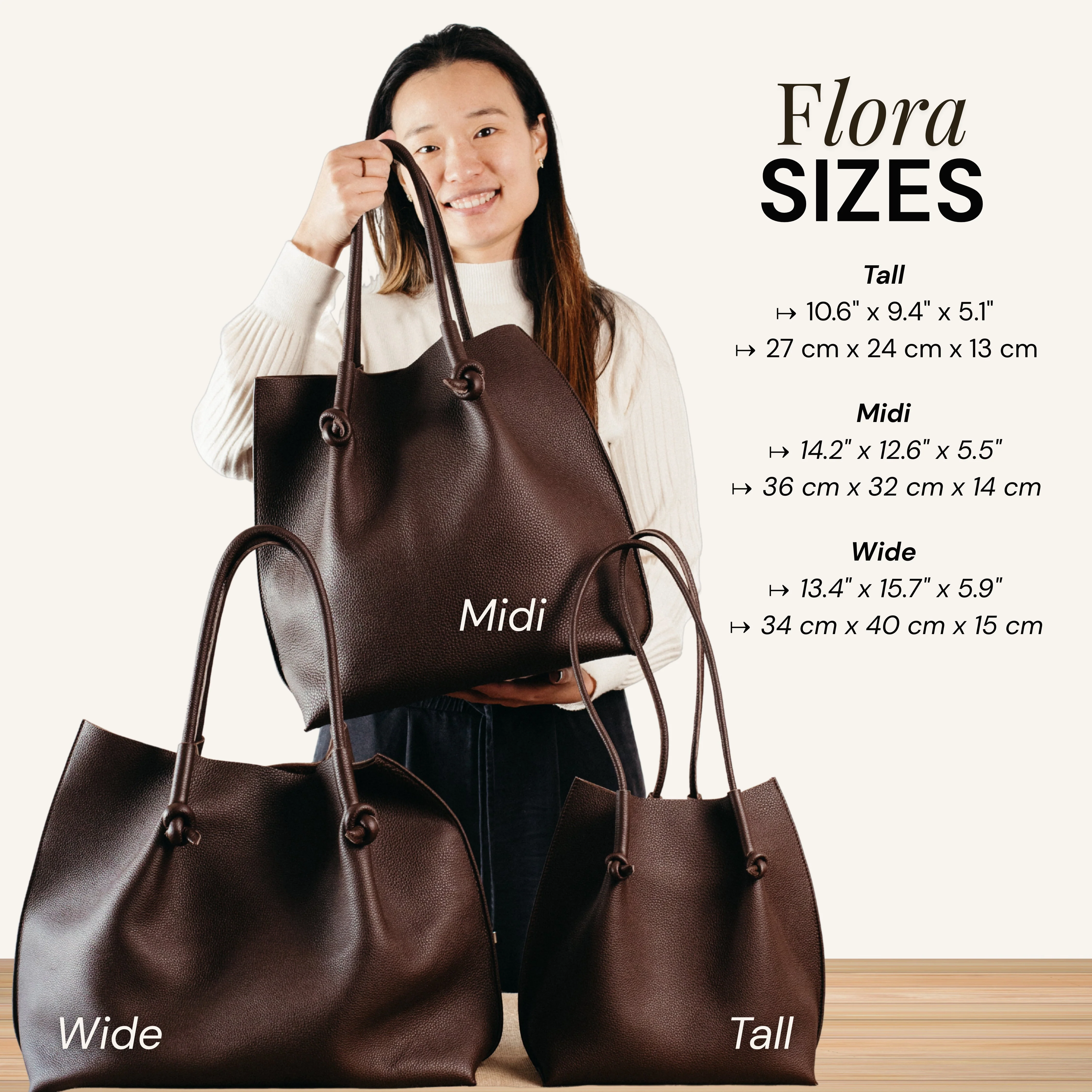 Flora Everyday Leather Tote | Togo Calf Beige - Image 7