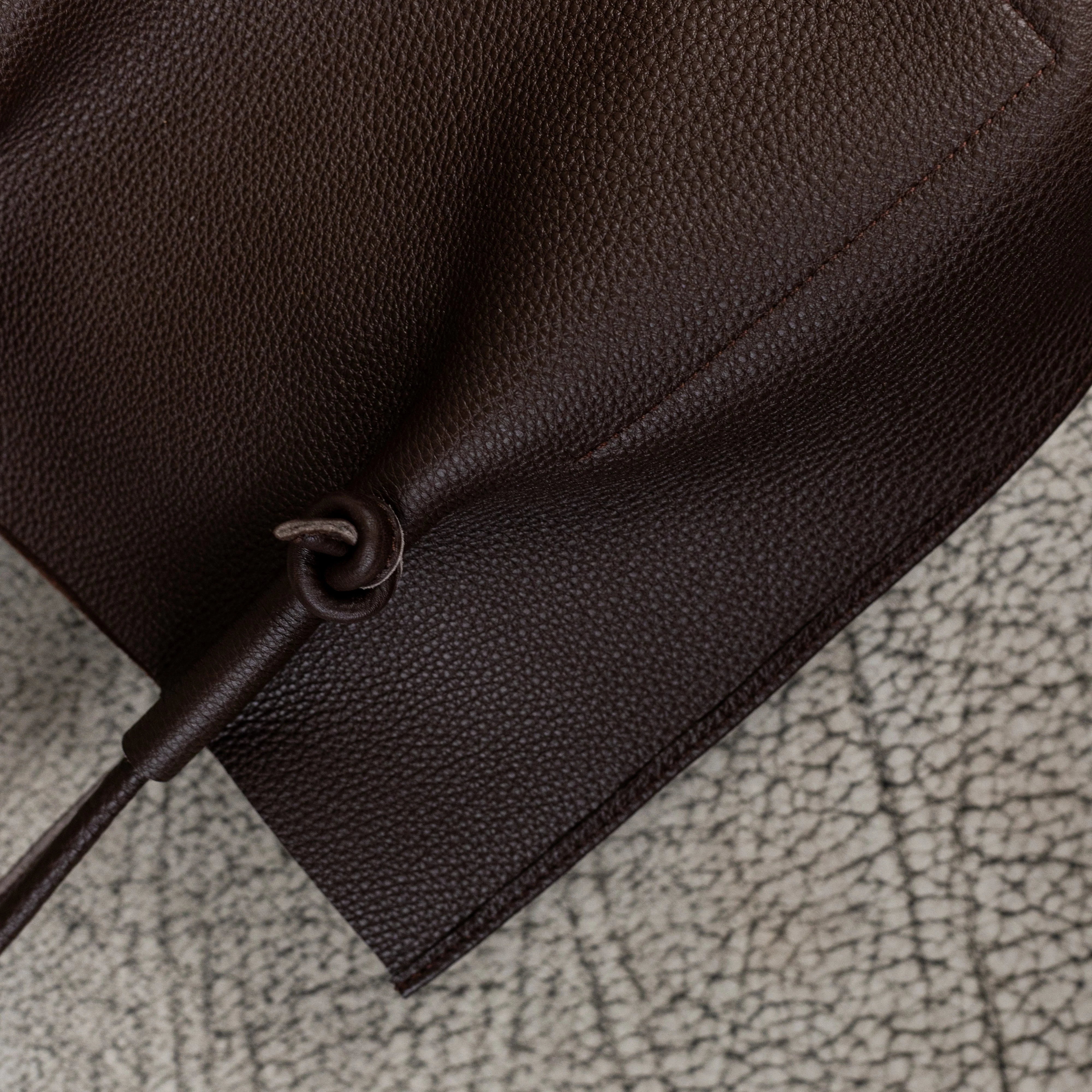 Flora Everyday Leather Tote | Togo Calf Brown - Image 5