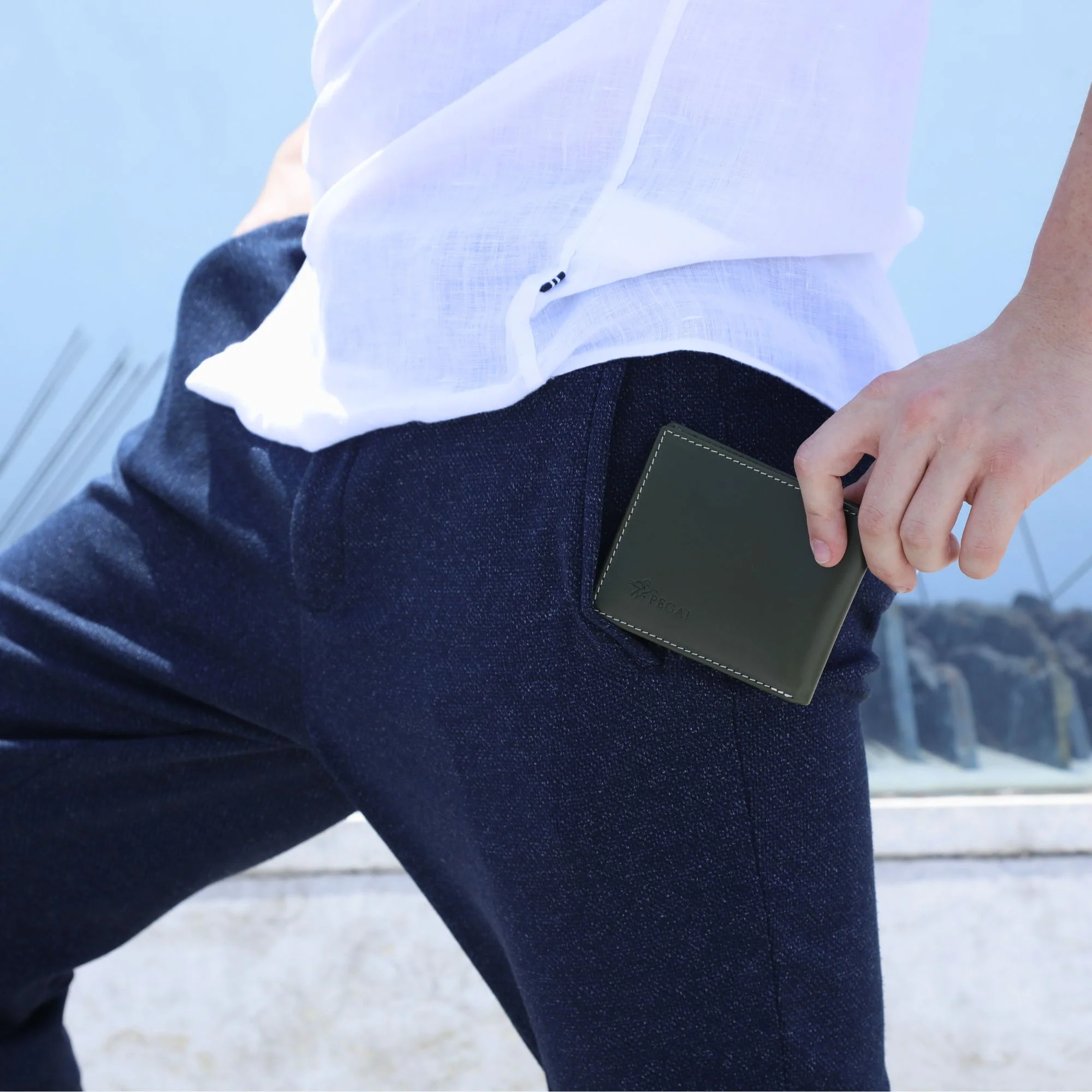 Edward | Italian Leather Wallet | Green & Brown - Image 5