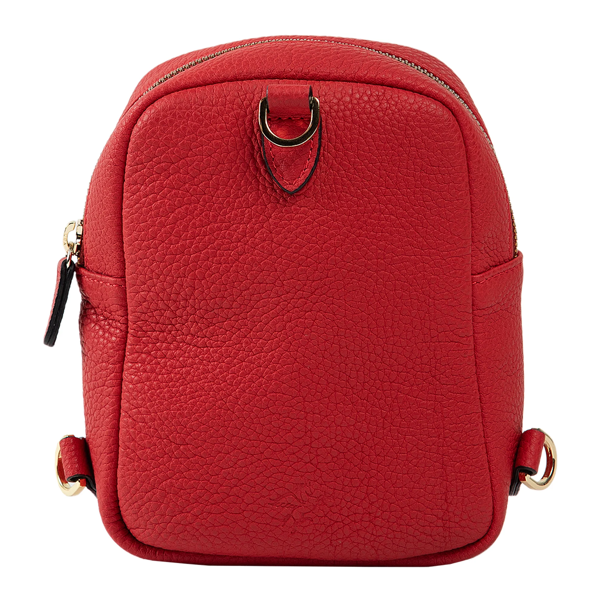 Kiara | Convertible Strap Mini Backpack & Crossbody Bag | Red - Image 5