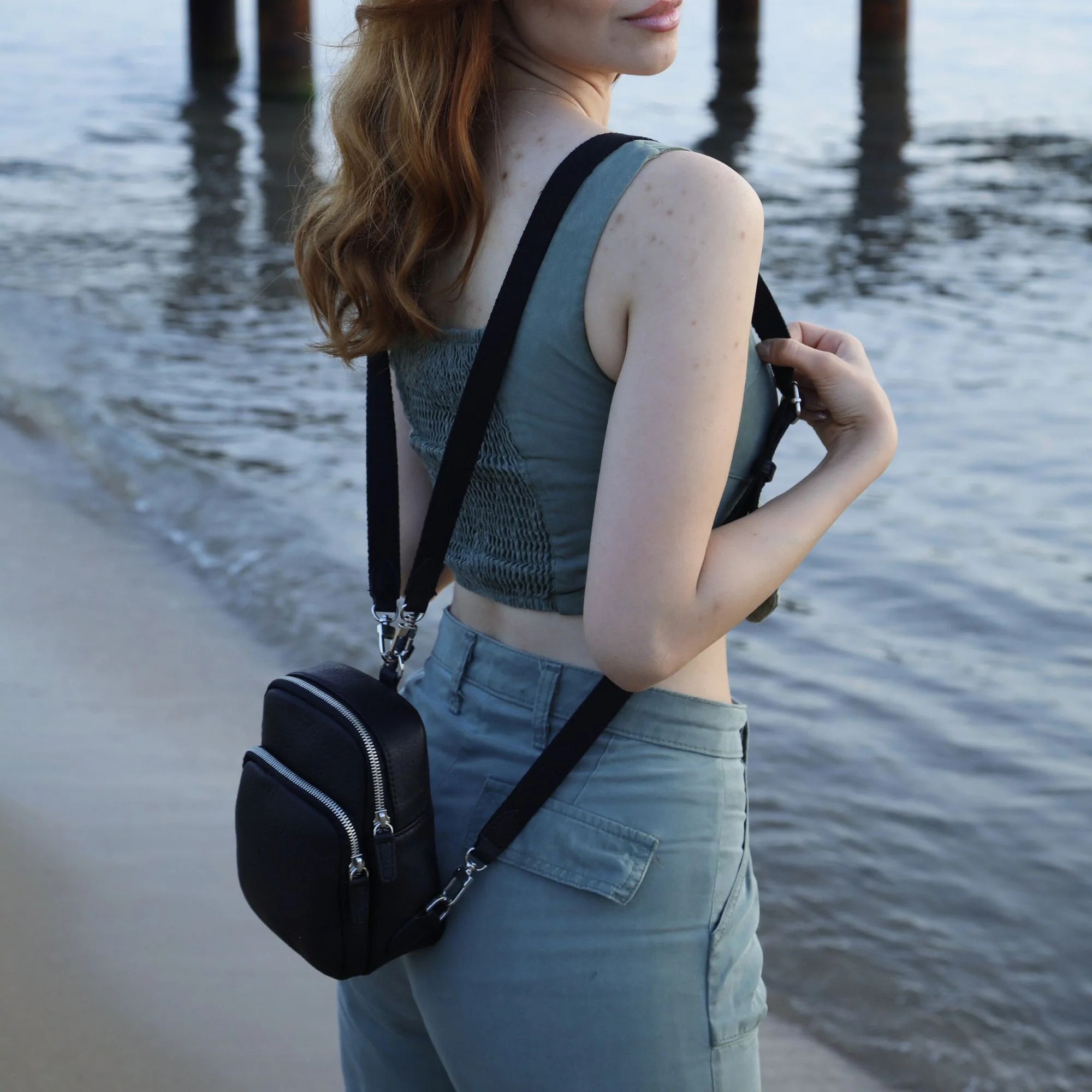 Kiara | Convertible Strap Mini Backpack & Crossbody Bag | Yellow - Image 2