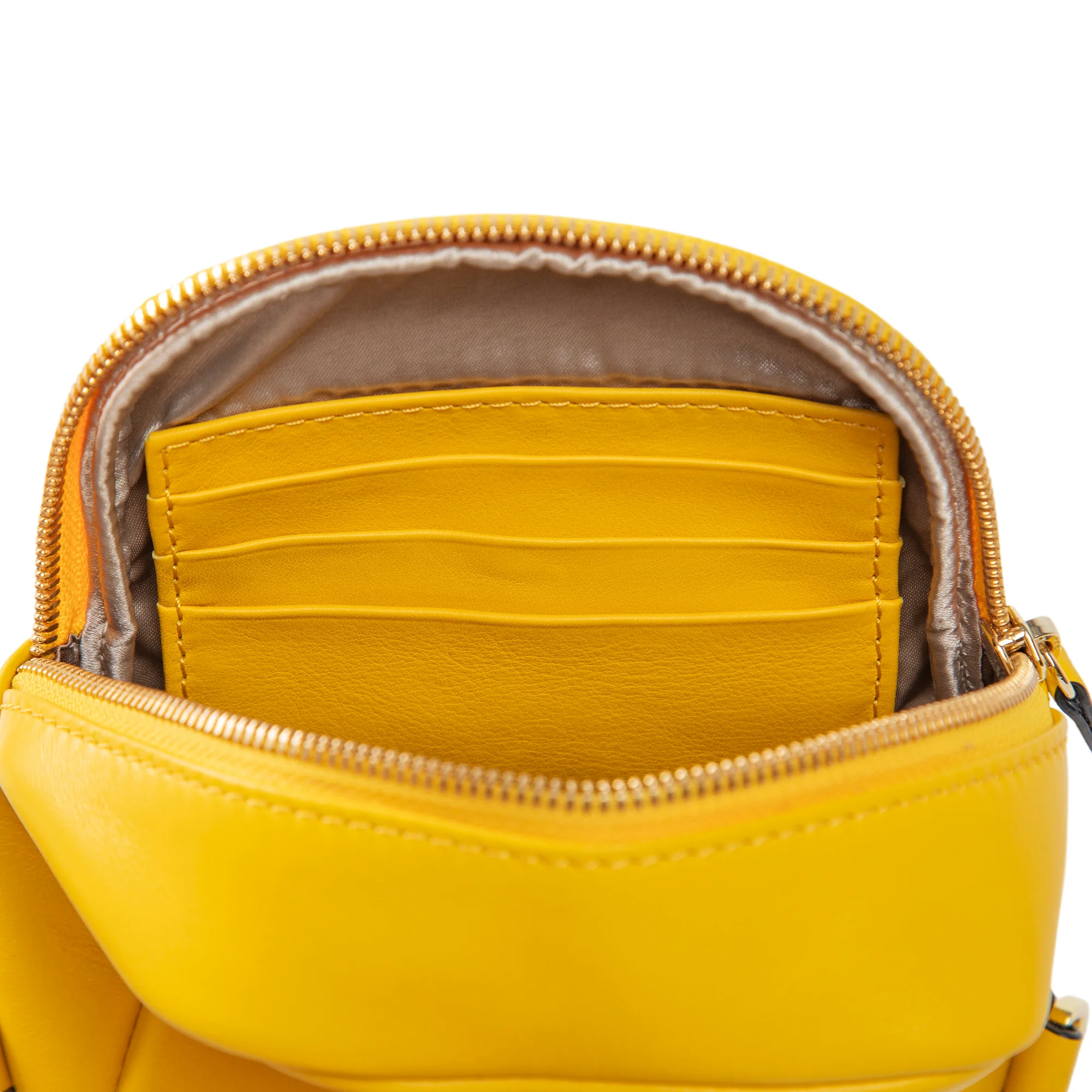 Kiara | Convertible Strap Mini Backpack & Crossbody Bag | Yellow - Image 3