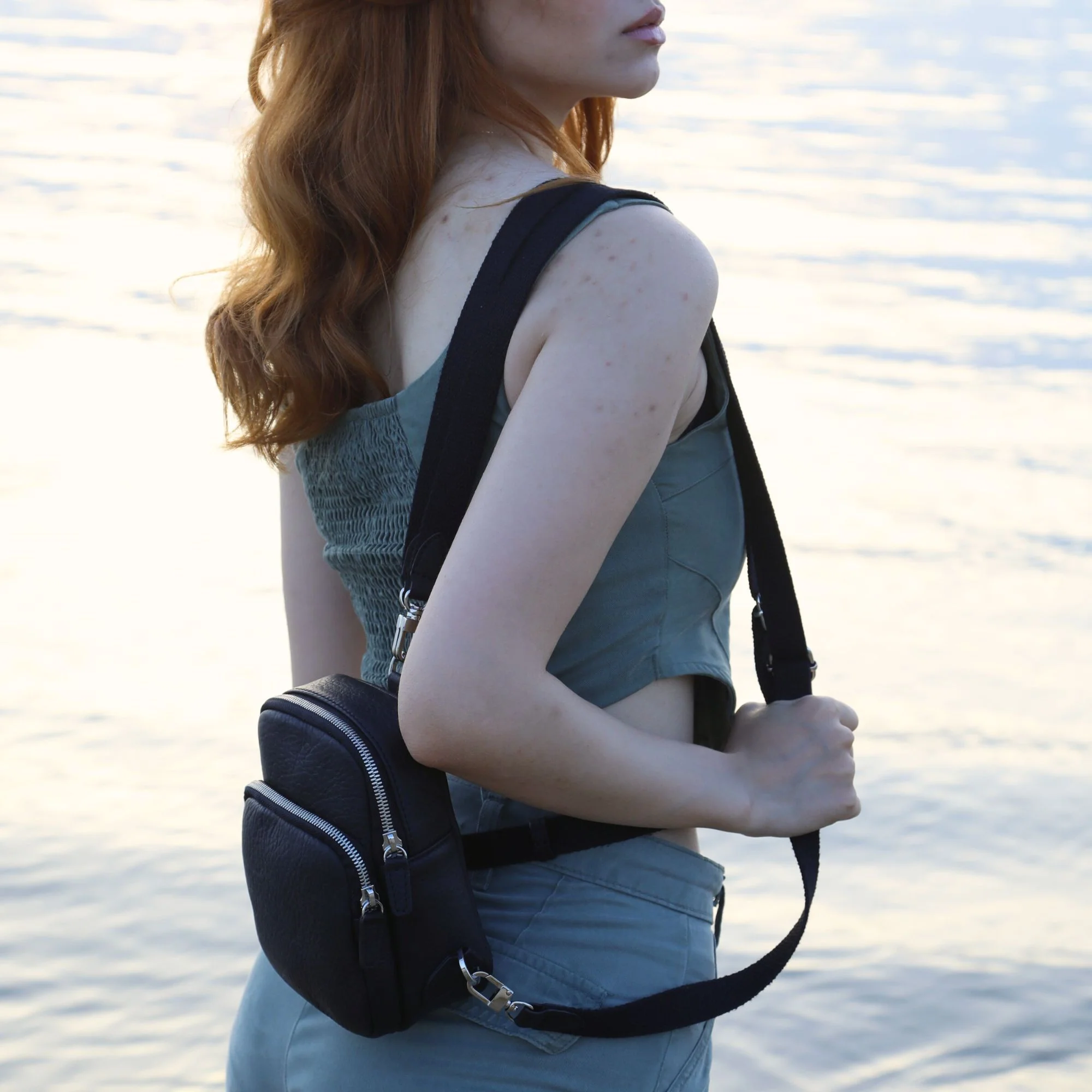 Kiara | Convertible Strap Mini Backpack & Crossbody Bag | Yellow - Image 4