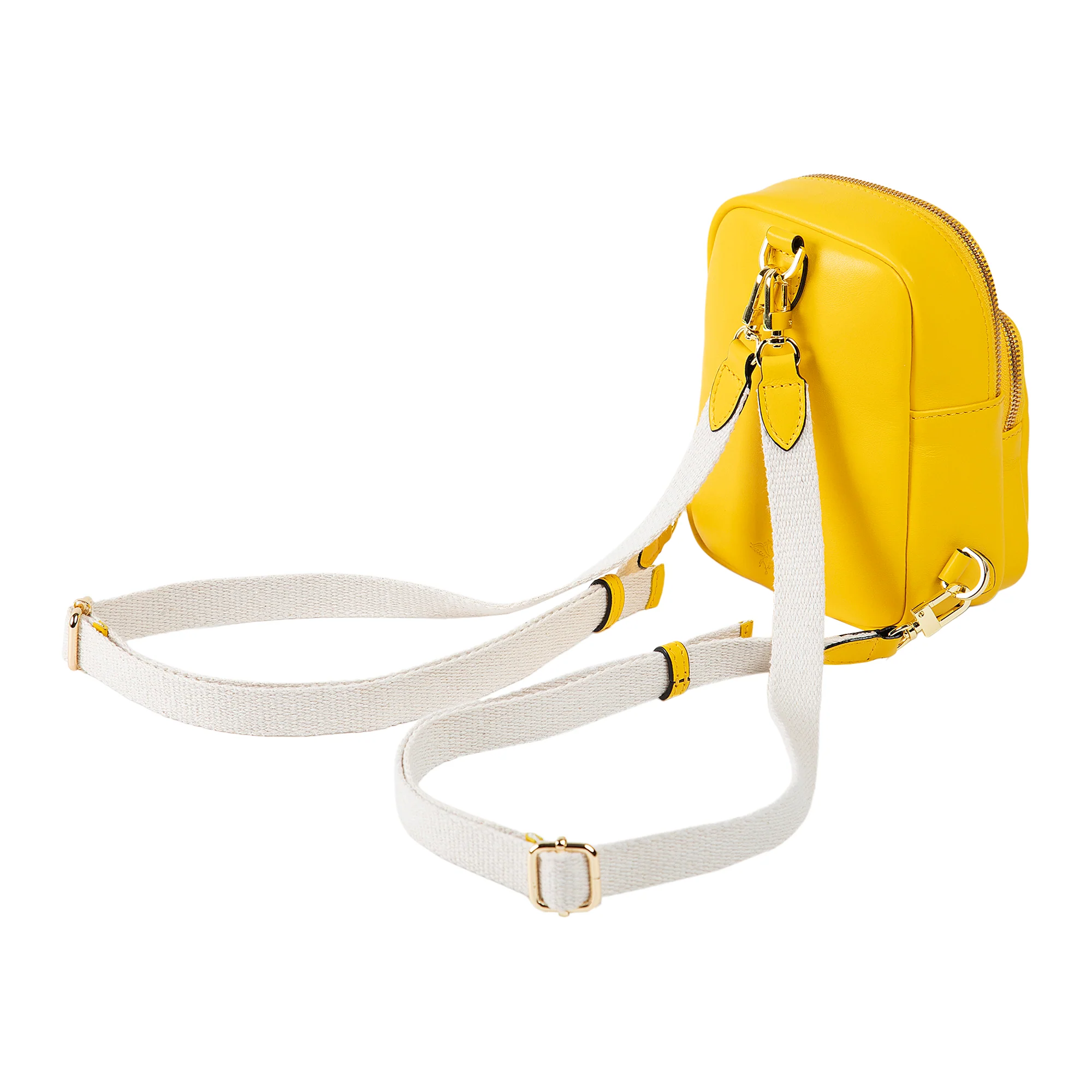 Kiara | Convertible Strap Mini Backpack & Crossbody Bag | Yellow - Image 5
