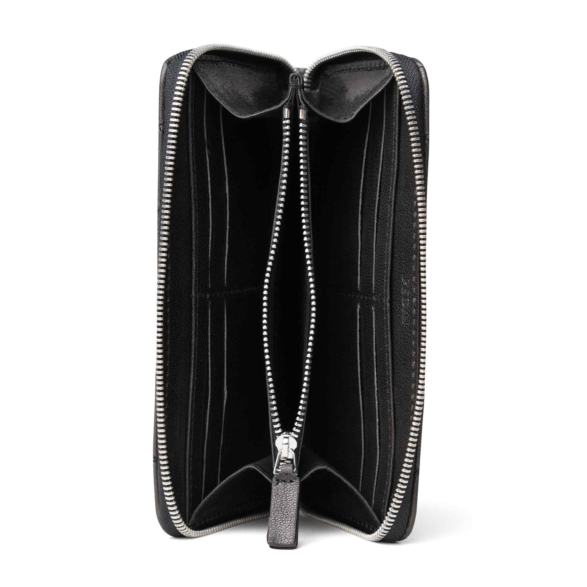 Leather Quilted Women's Wallet | Black | Sherry - Image 5