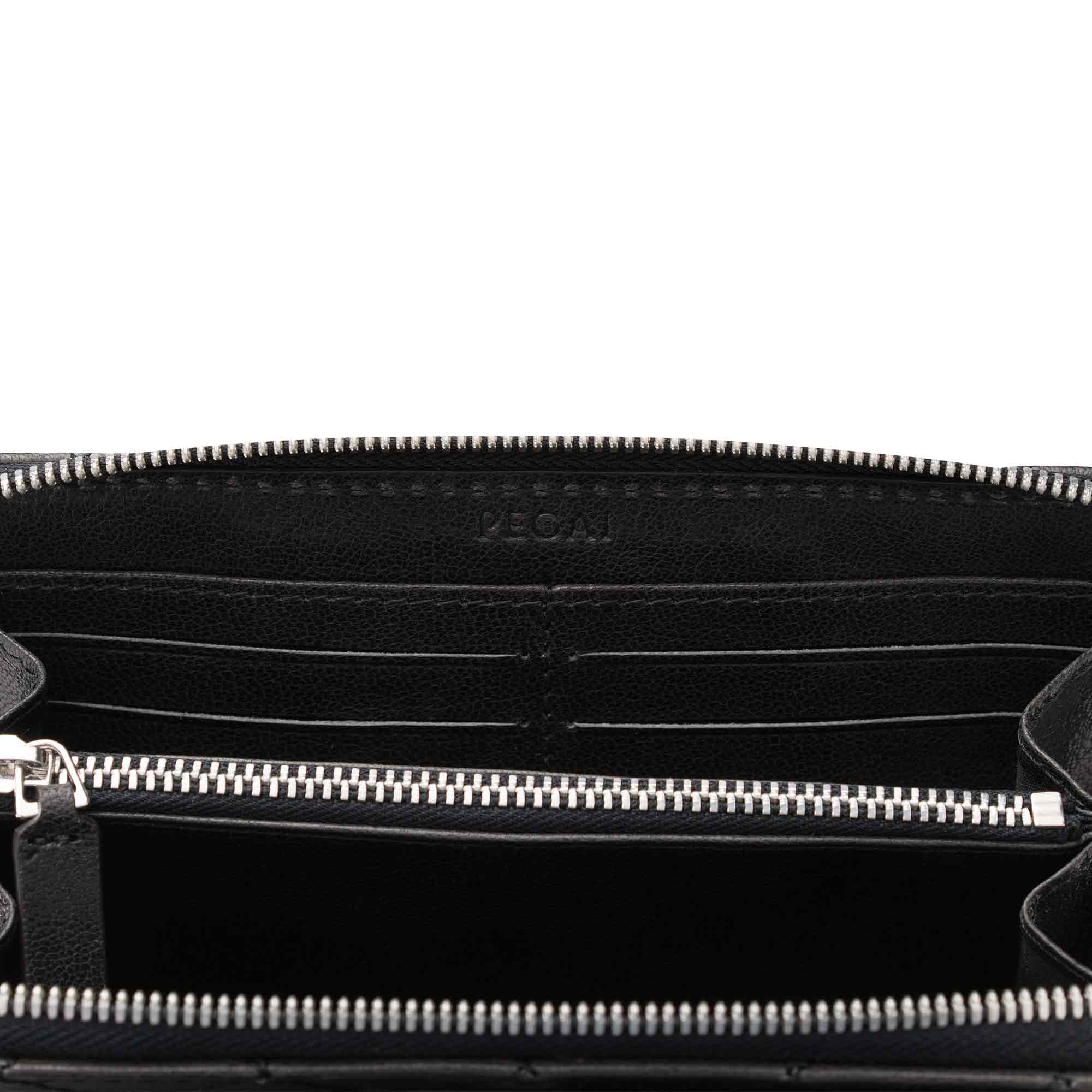 Leather Quilted Women's Wallet | Black | Sherry - Image 6