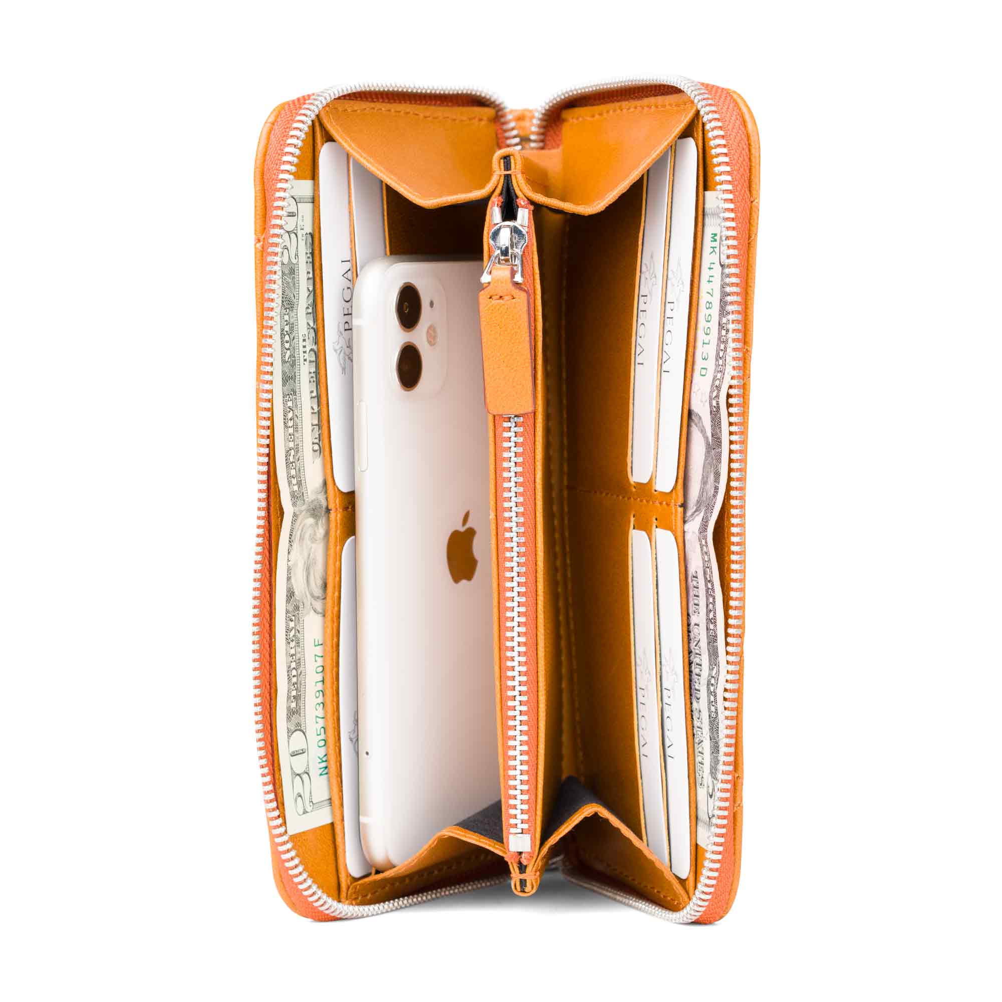 Leather Quilted Women's Wallet | Mustard | Sherry - Image 3