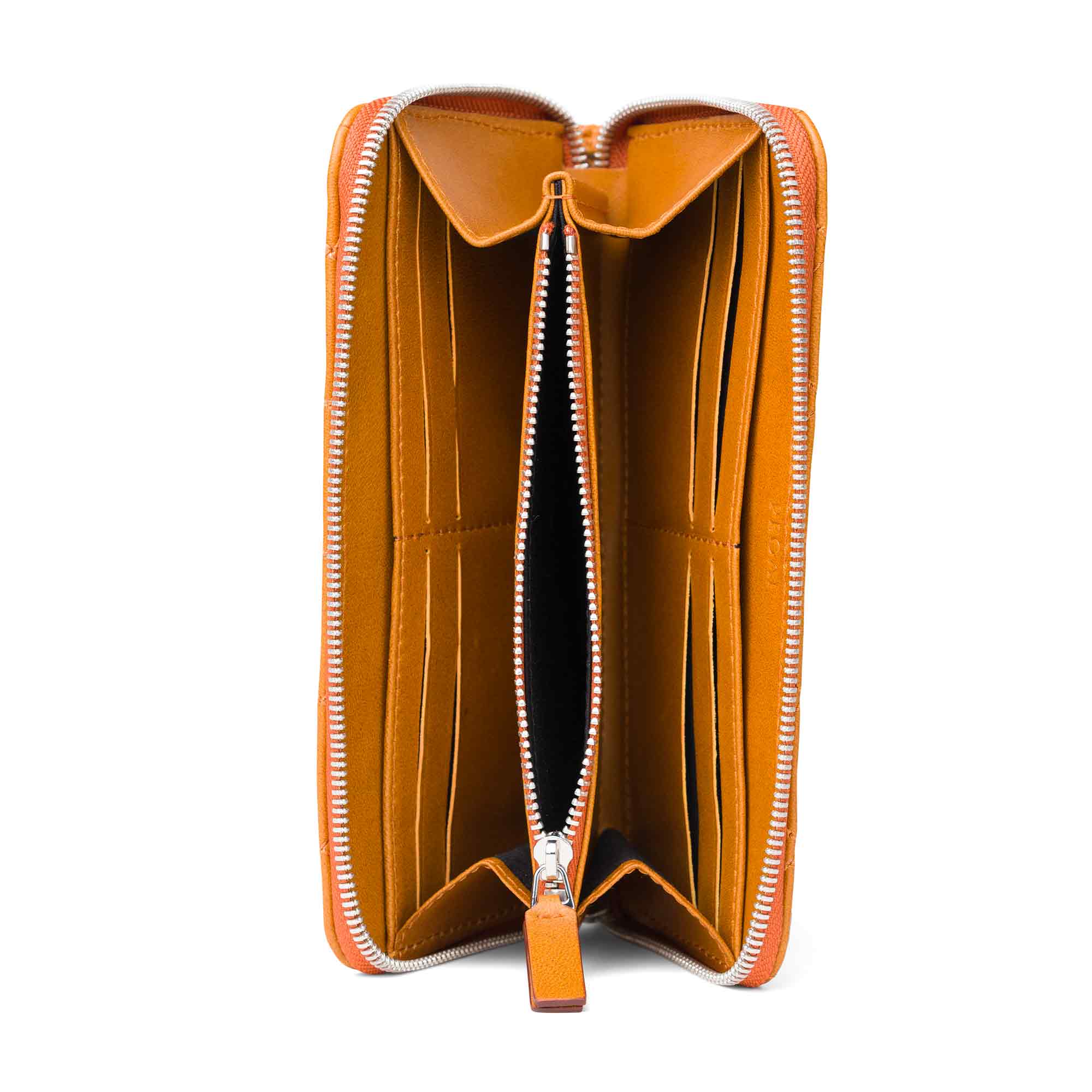 Leather Quilted Women's Wallet | Mustard | Sherry - Image 4
