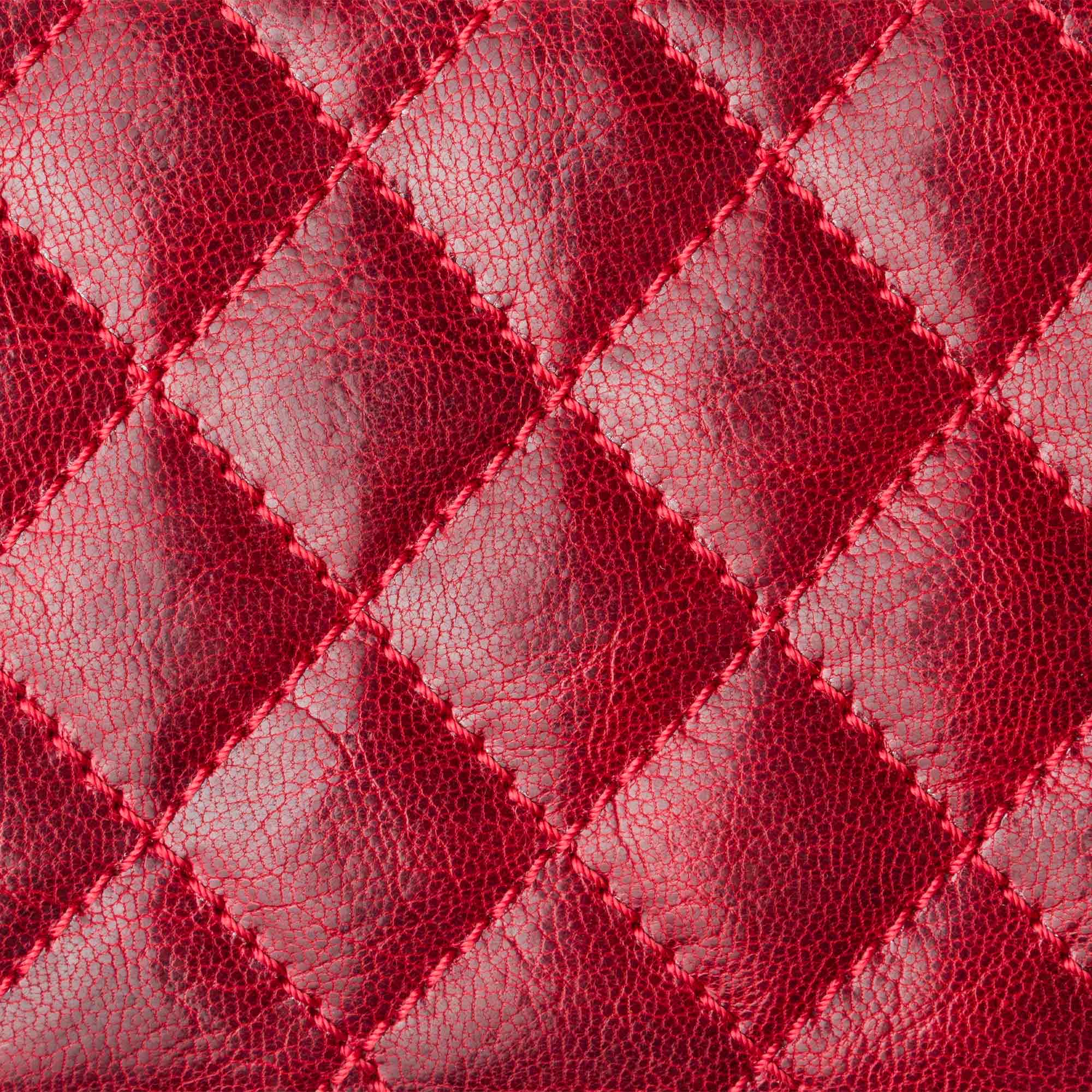 Leather Quilted Women's Wallet | Red | Sherry - Image 5