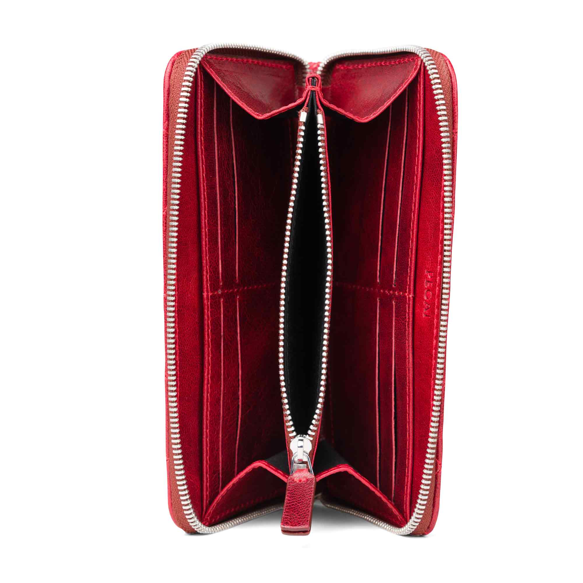 Leather Quilted Women's Wallet | Red | Sherry - Image 6