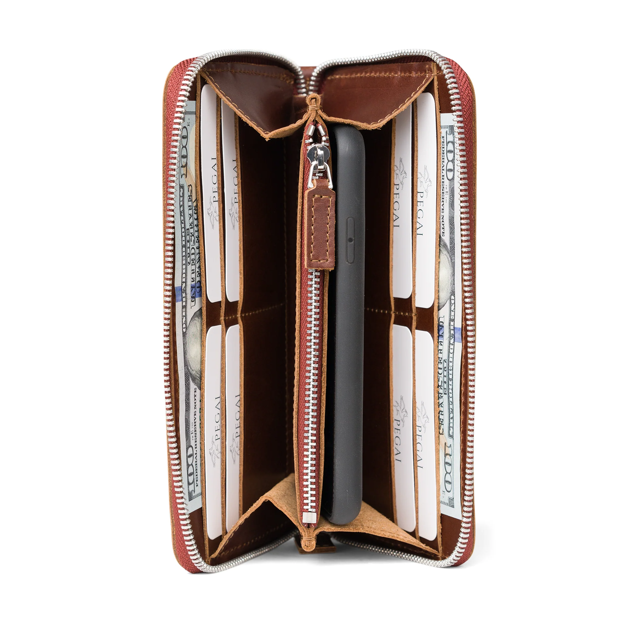 Leather Large Wallet | Rum Brown | Karla - Image 3