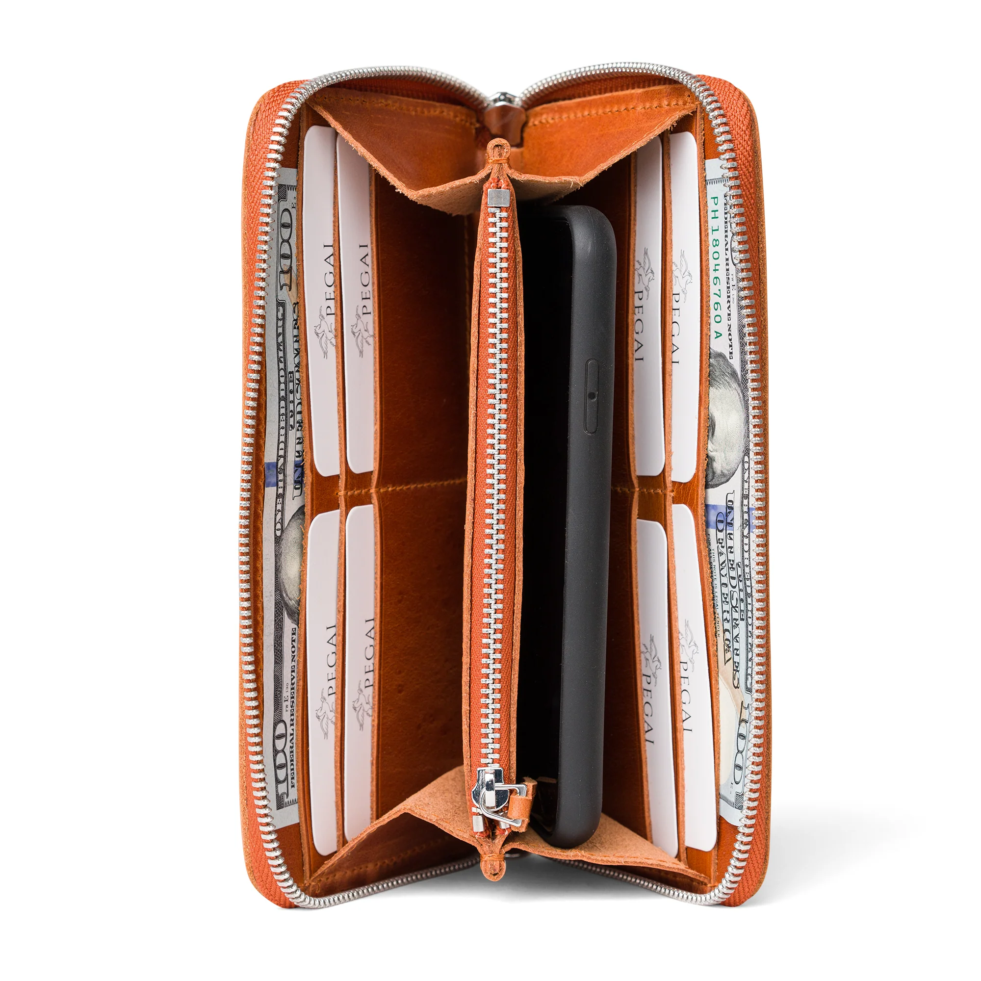 Leather Large Wallet | Whiskey | Karla - Image 3