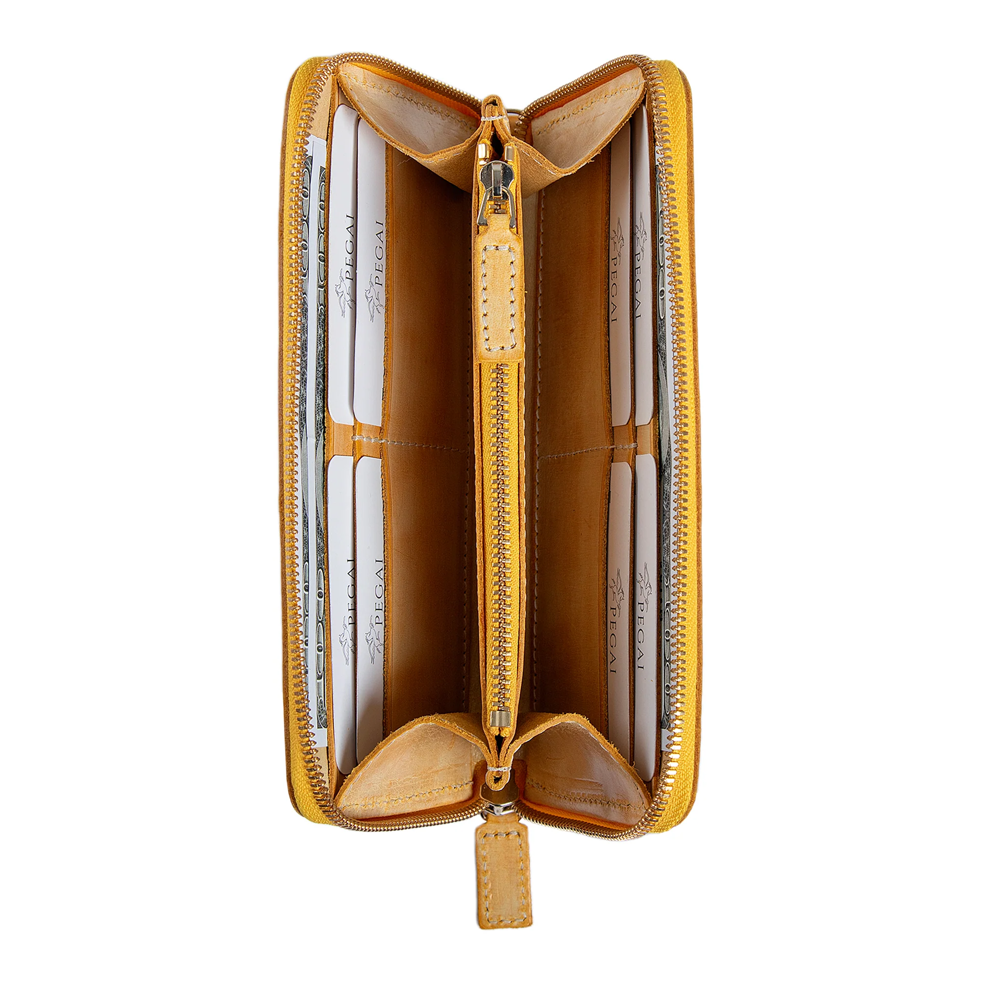 Leather Large Wallet | Yellow | Karla - Image 5