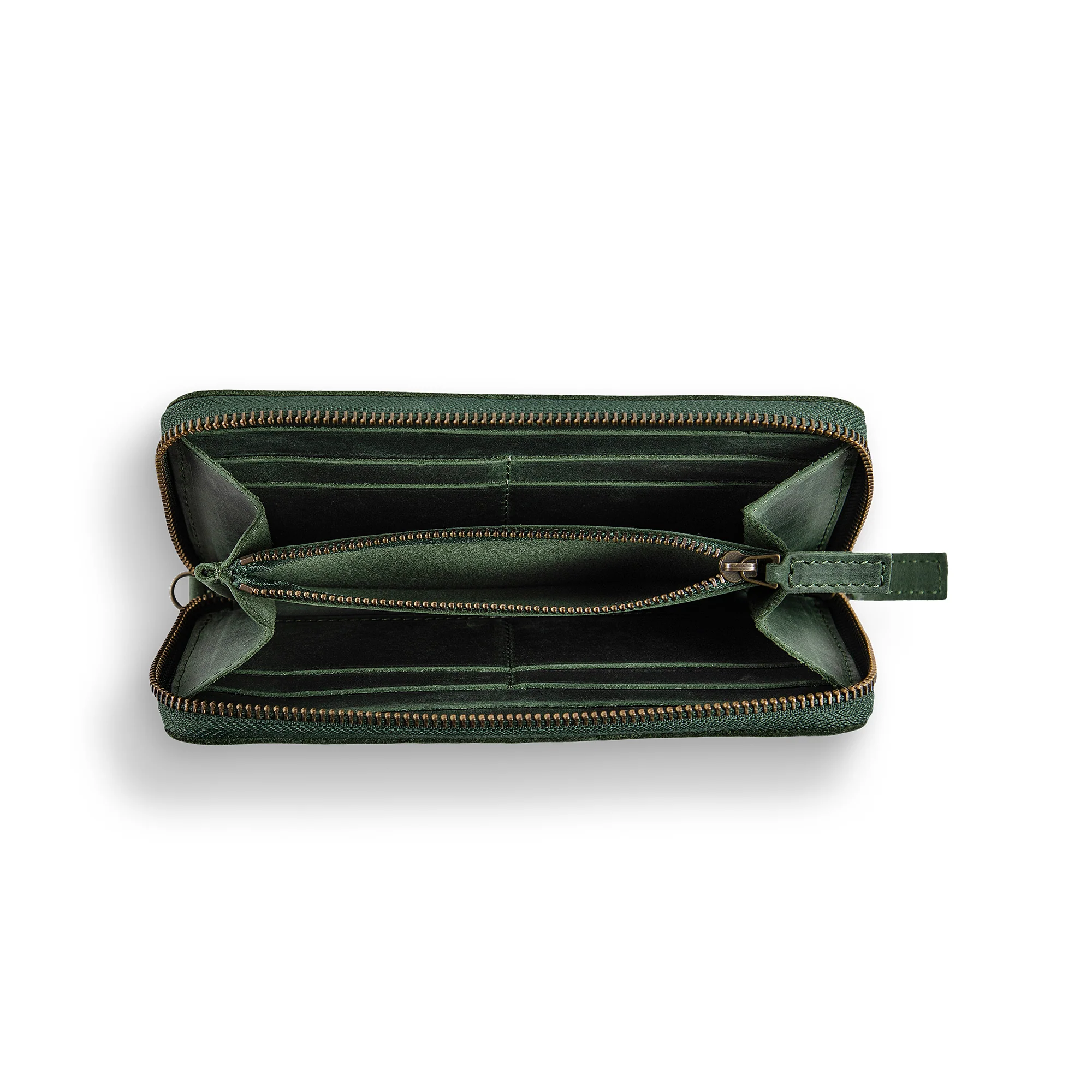 Leather Large Wallet | Green | Karla - Image 5