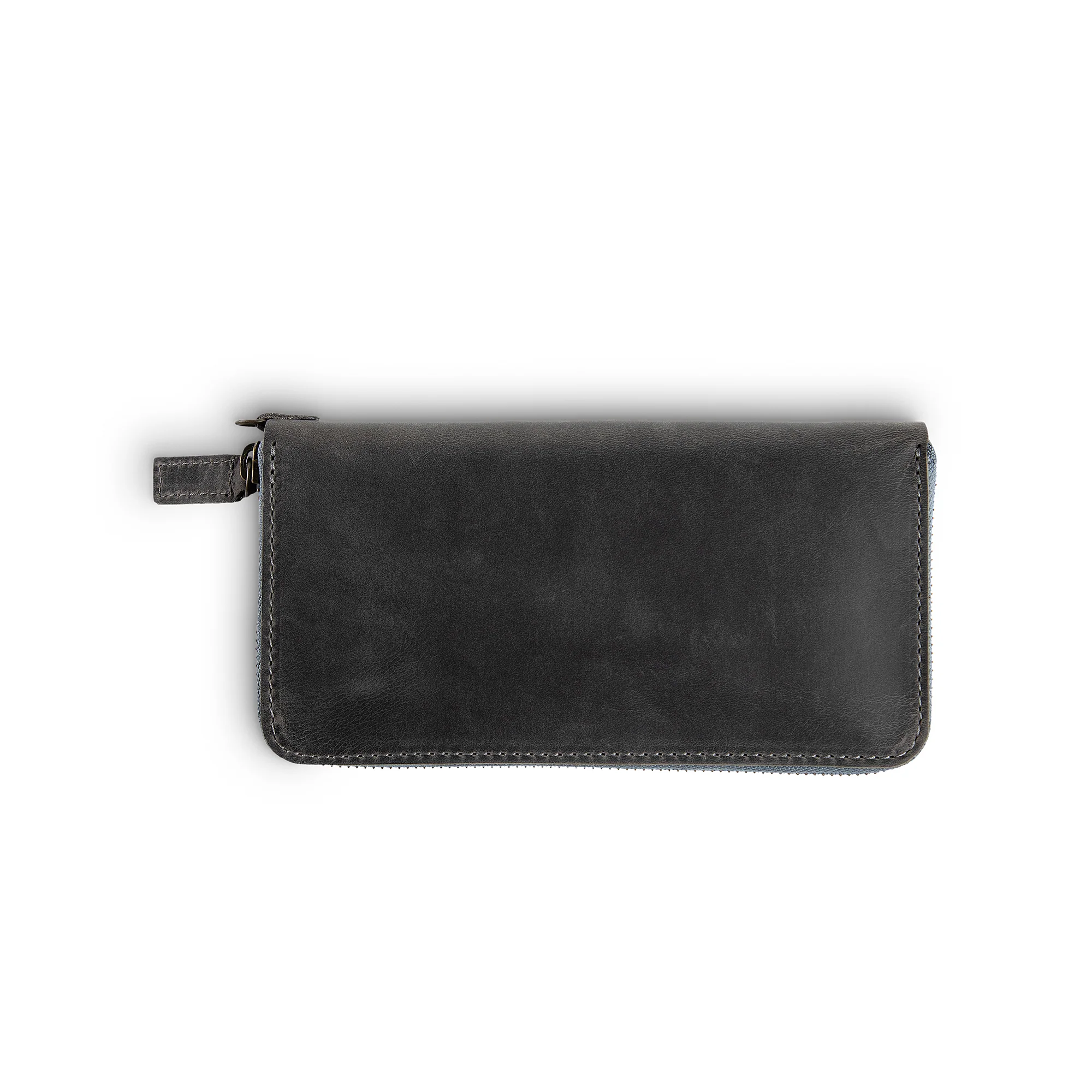 Leather Large Wallet | Grey | Karla - Image 4