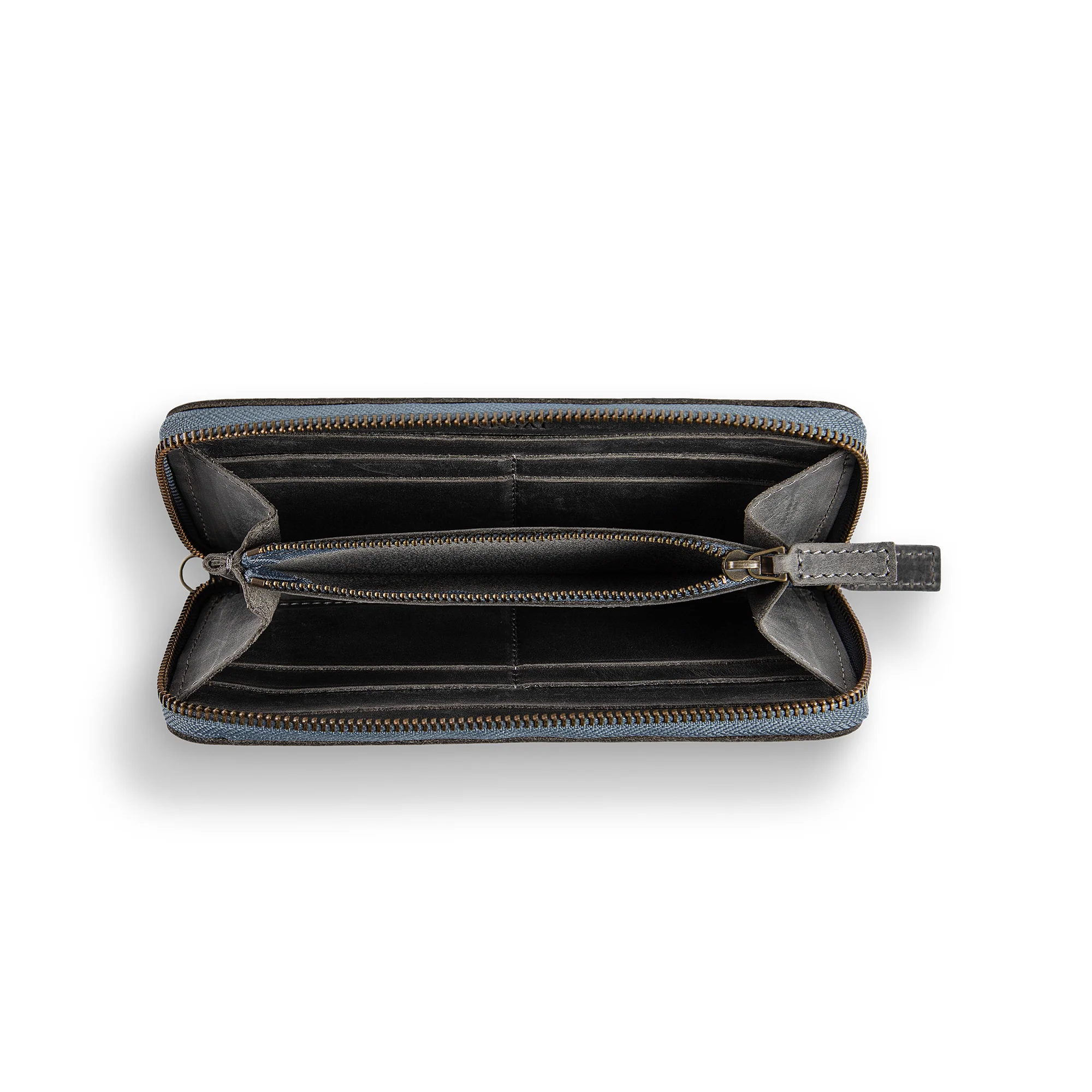 Leather Large Wallet | Grey | Karla - Image 6