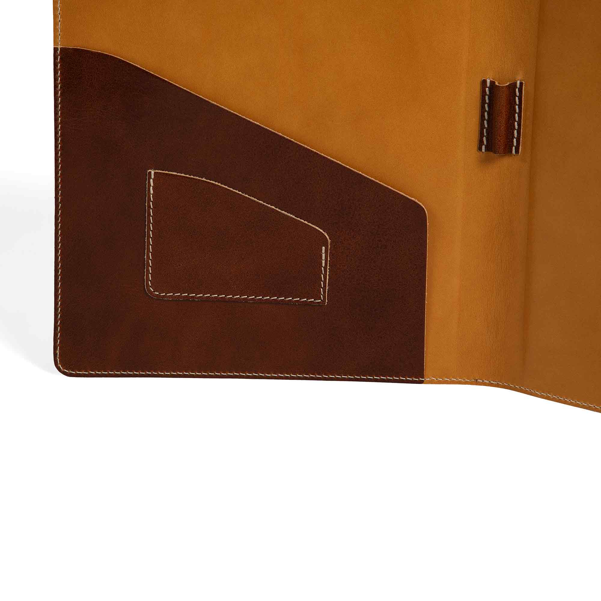 Marshall | Italian Leather Padfolio | Rum Brown - Image 5
